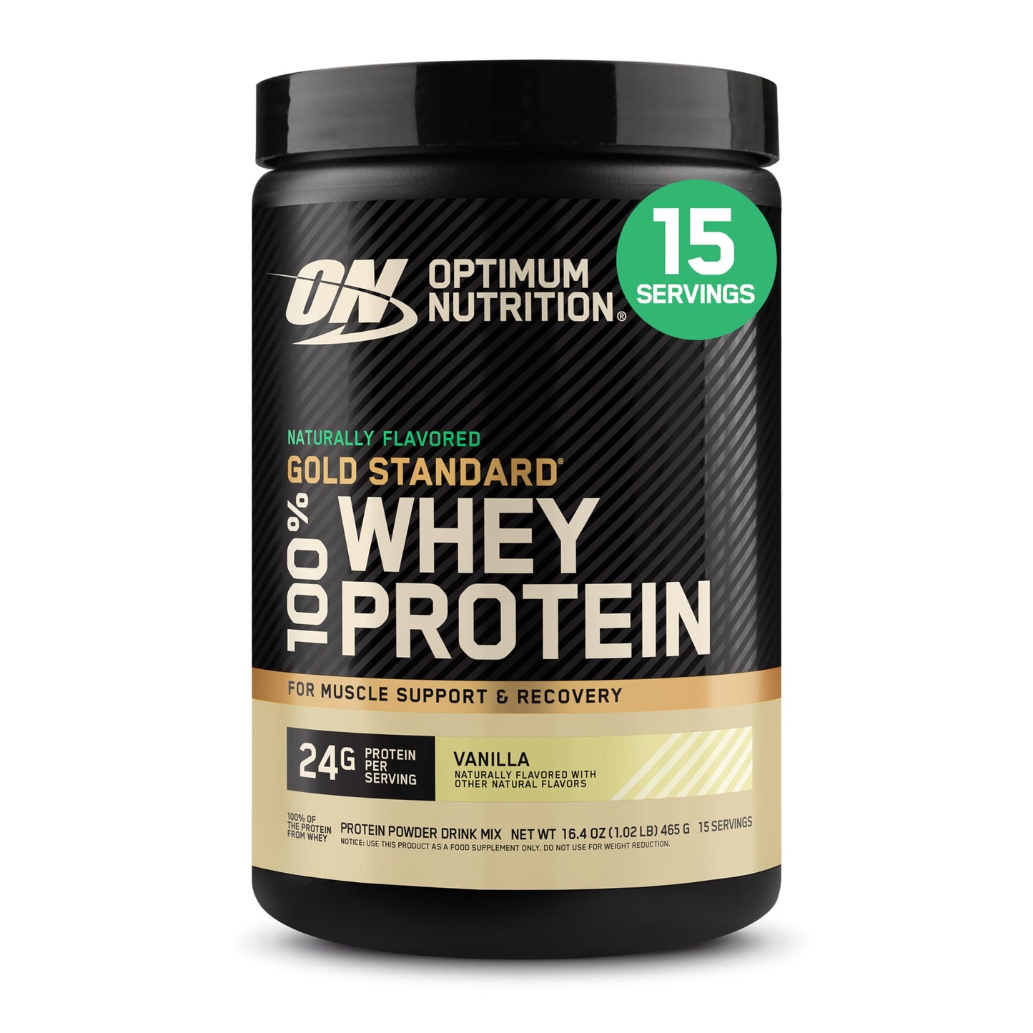 Optimum Nutrition Gold Standard Whey Protein Powder, Vanilla, 1 Pound (Pack of 1)