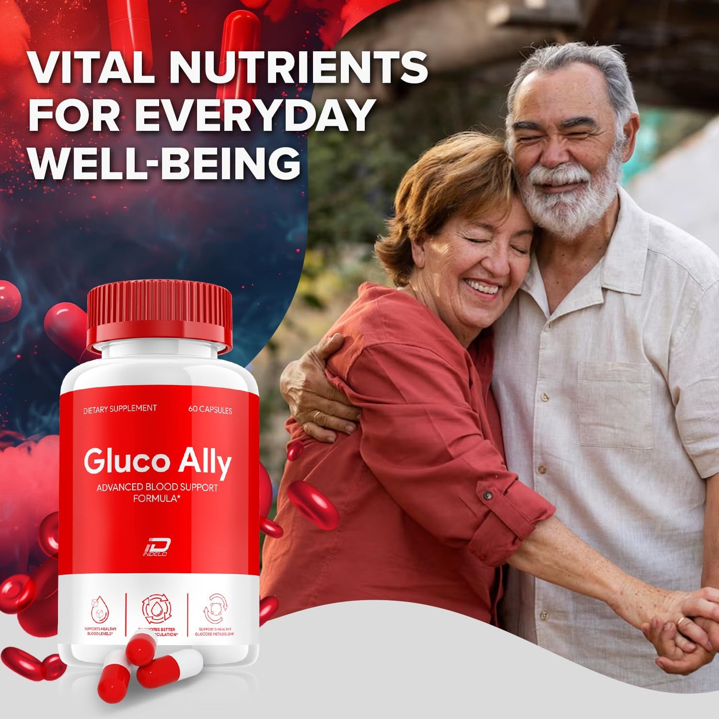 Indelo Gluco Ally Capsules, 60 Count