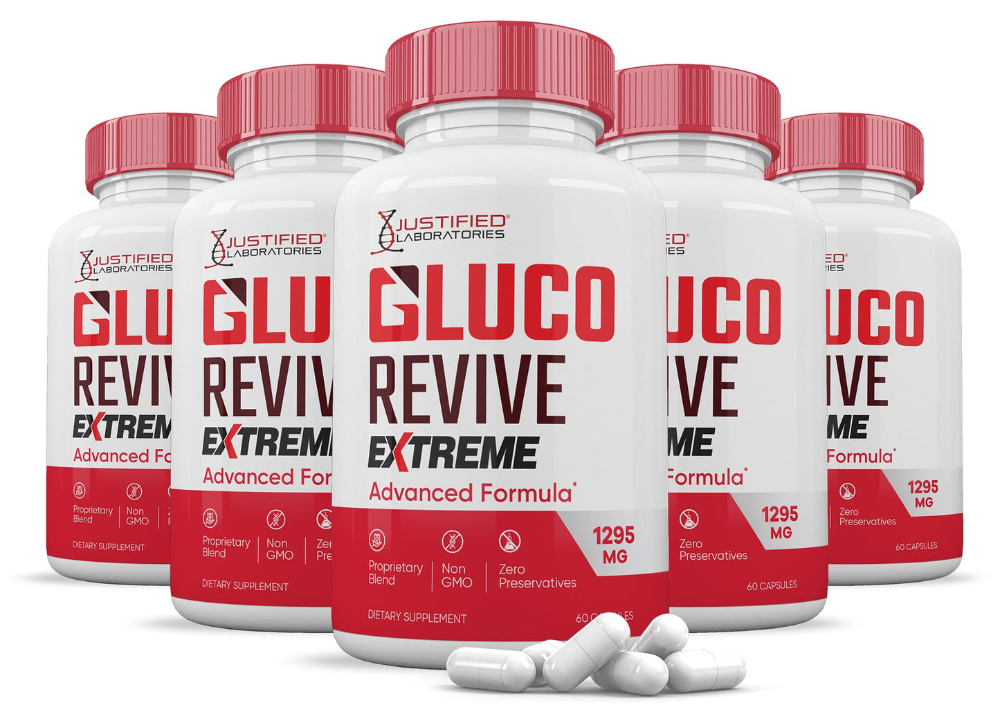 Justified Laboratories Gluco Revive Extreme 1295MG Glyco Support Advanced Formula Capsule 300