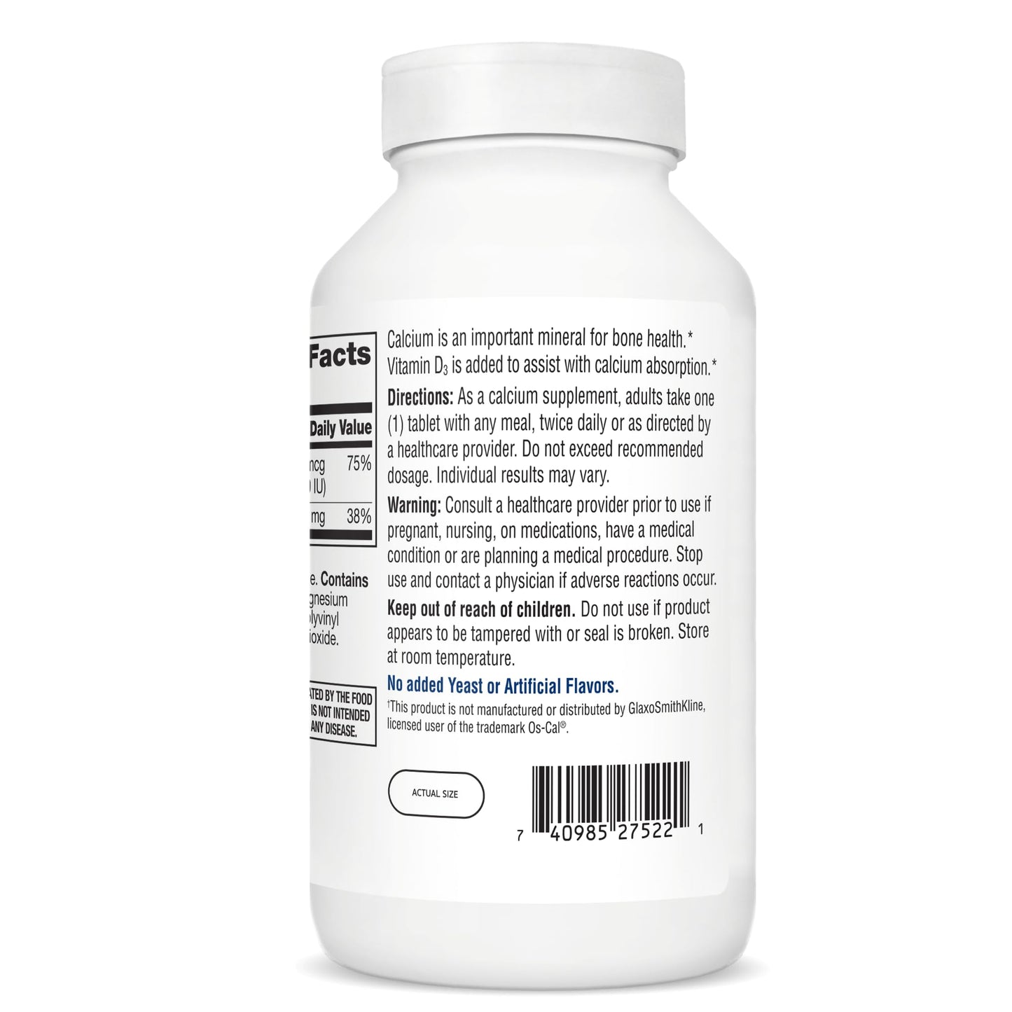 SMART MONKEY TECHNOLOGIES Calcium 500 Plus Extra D Tablets, 400 Count