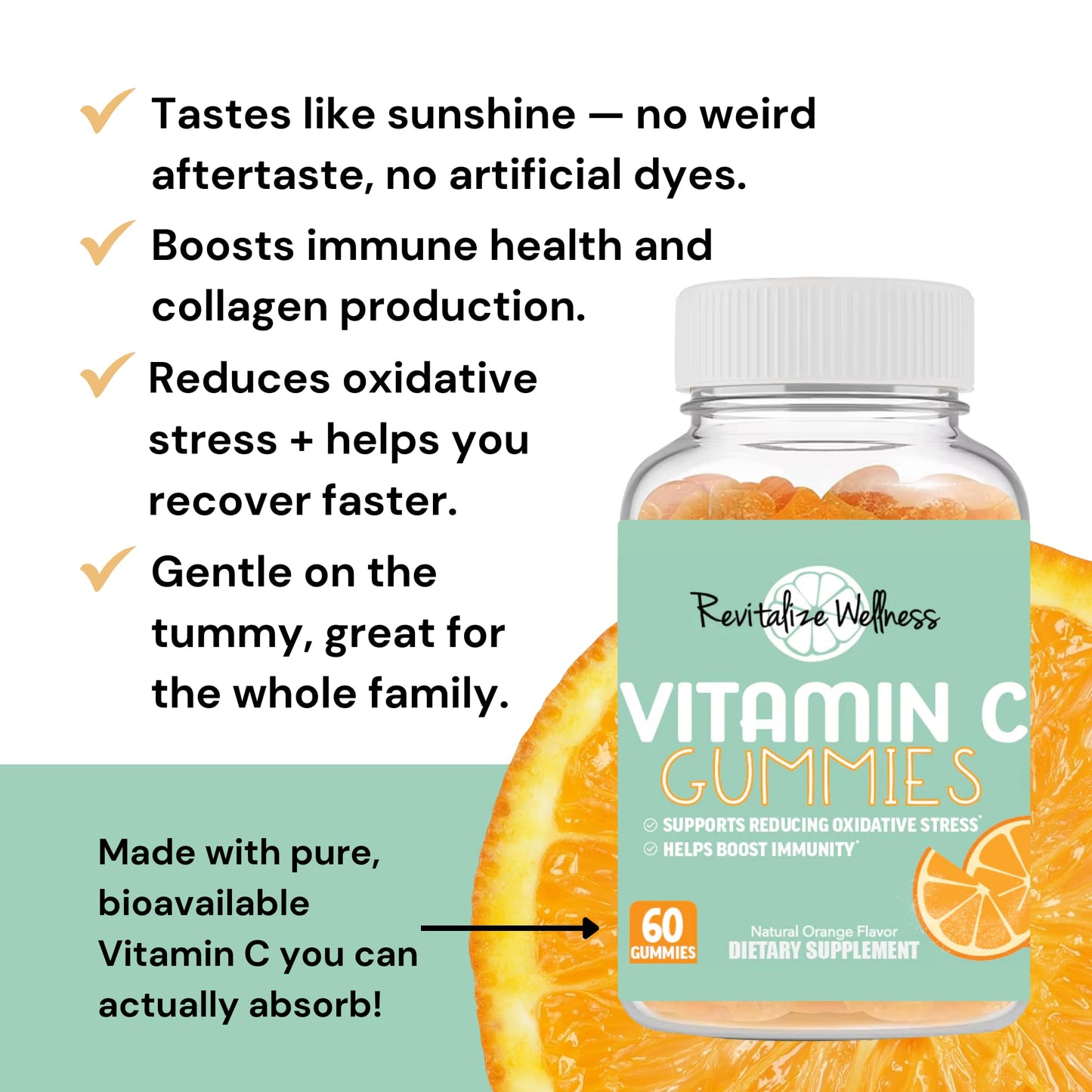 Revitalize Wellness Vitamin C Gummies 60 Count