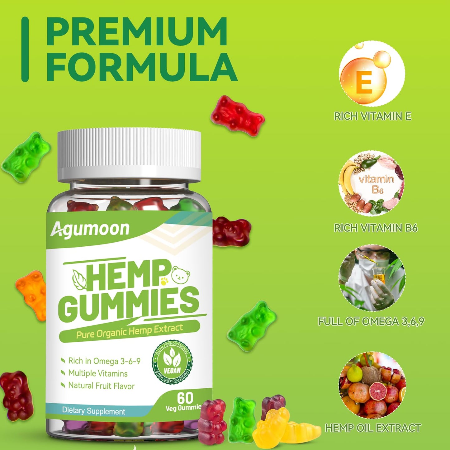 Agumoon Hemp Gummies Gummy 180 Count