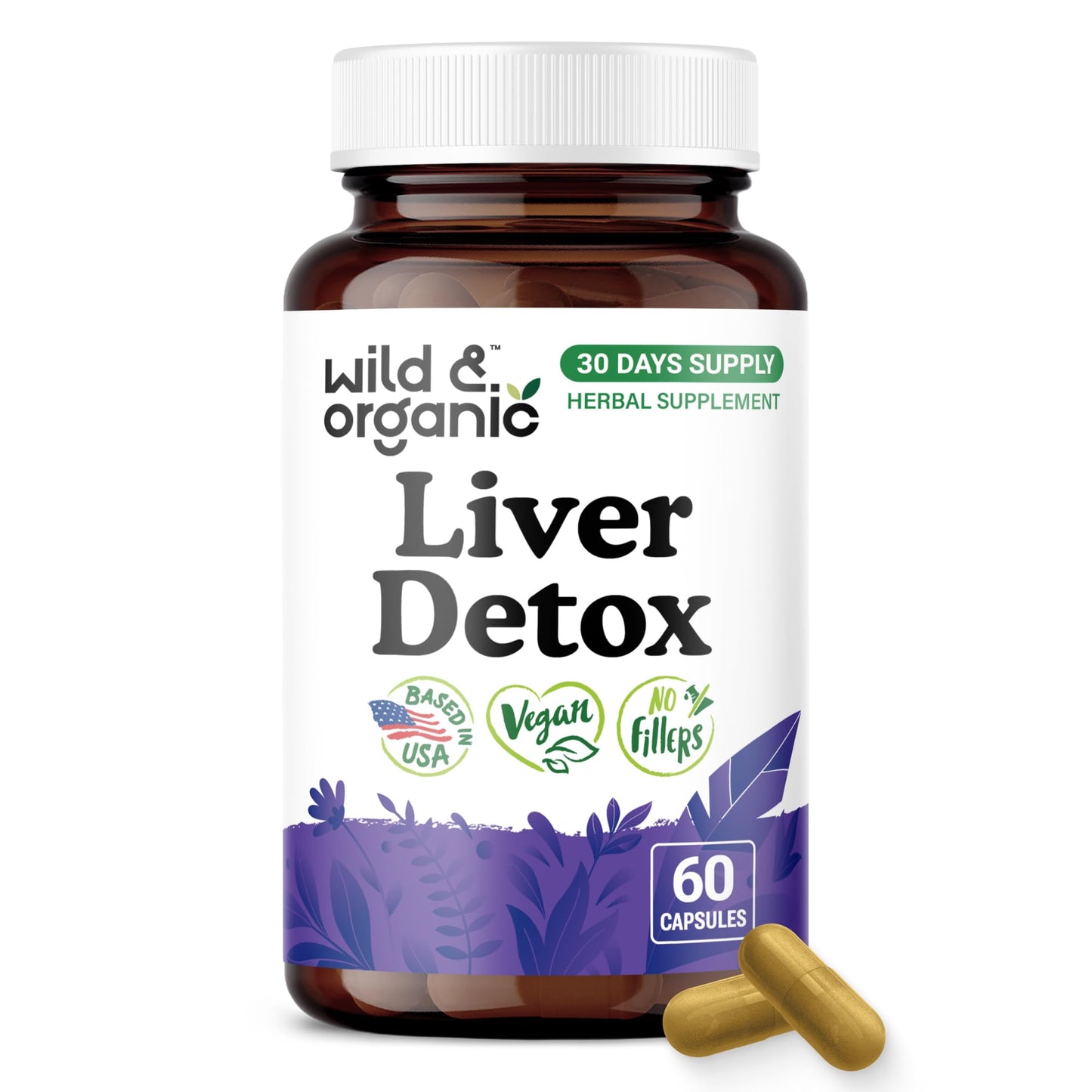 Wild & Organic Liver Detox Cleanse Capsule, 60 Capsules
