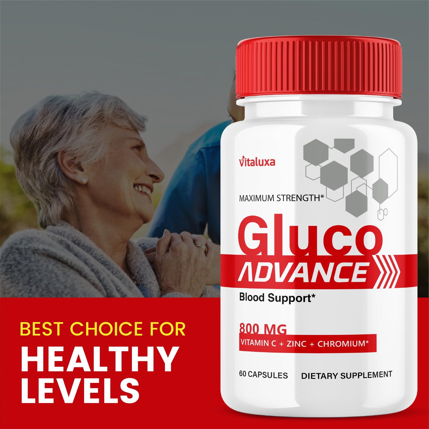 Vitaluxa Gluco Advance Capsules, 300 Capsules