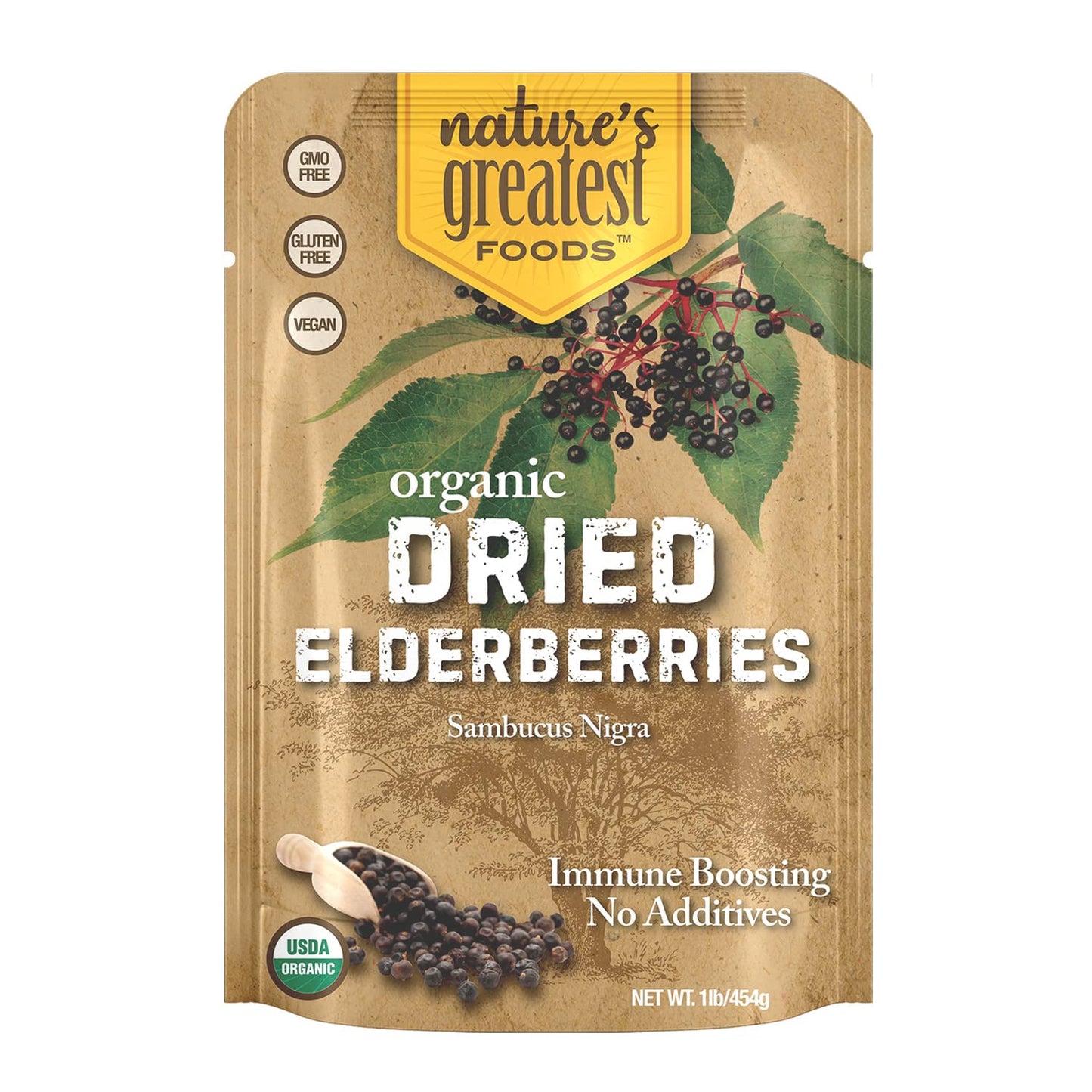 Nature's Greatest Foods Organic Dried Elderberries Gummy 16