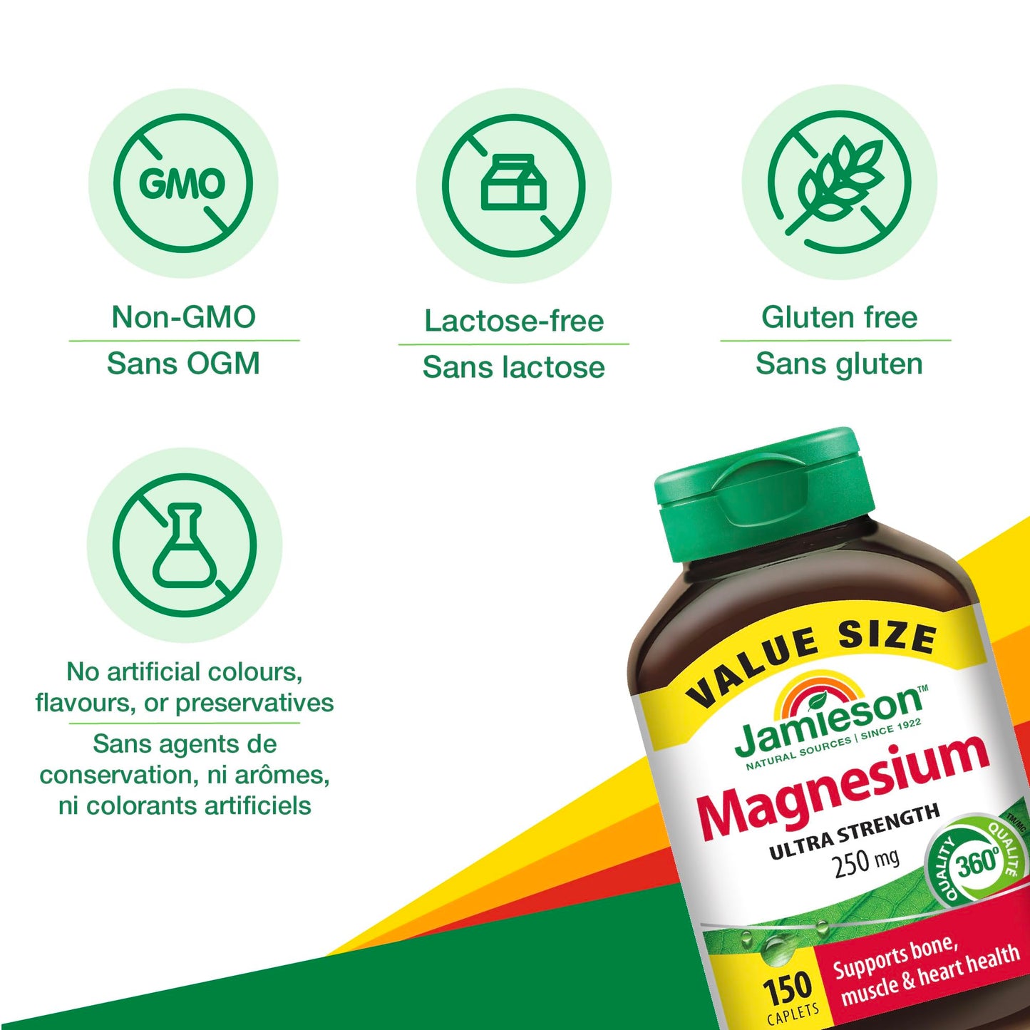Jamieson Magnesium 250 mg Tablets, 150 Count