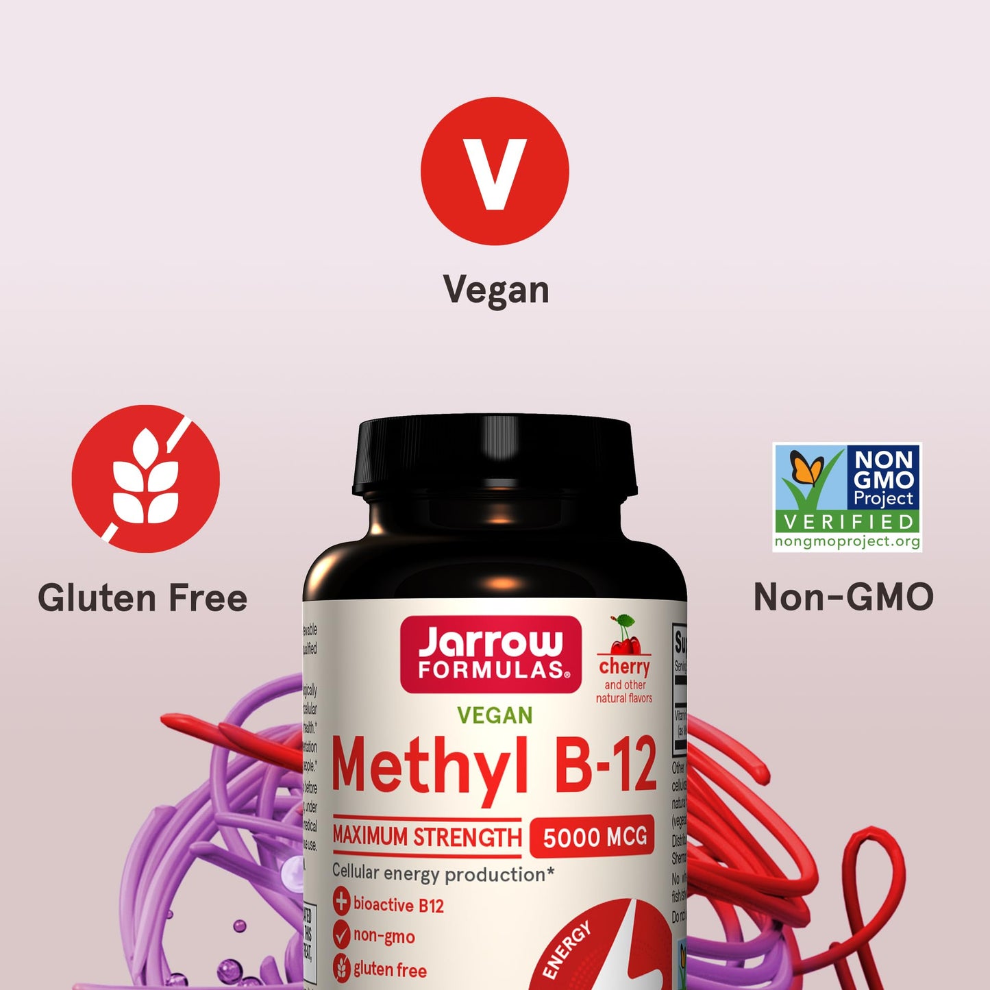 Jarrow Formulas Maximum Strength Methyl B-12 5000 mcg Chewable 720 Tablets
