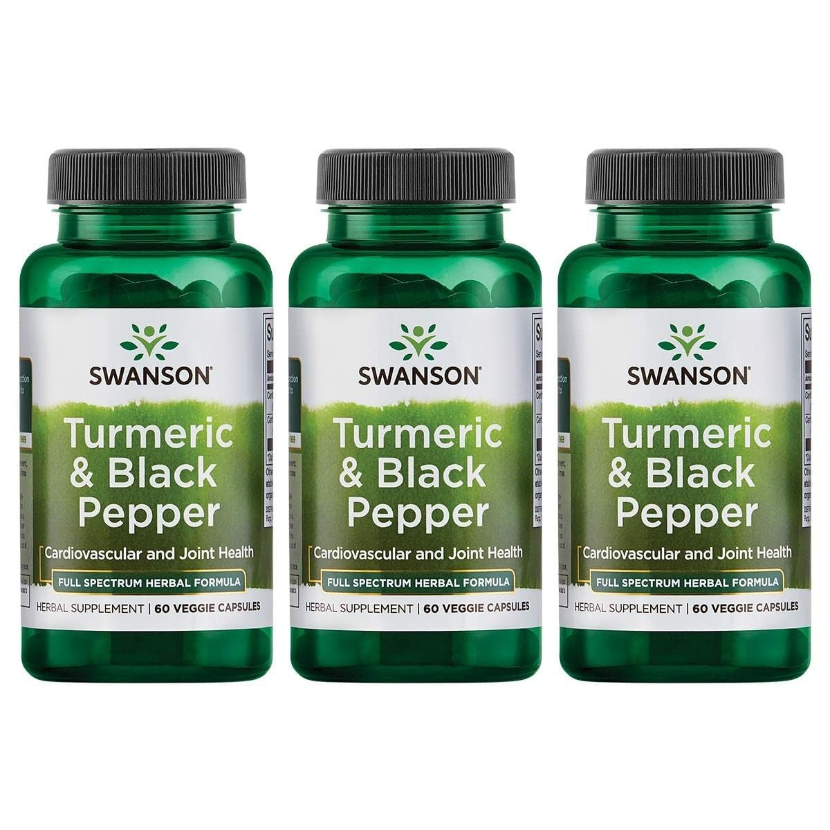 Swanson Organic Turmeric & Black Pepper Joint Health Supplement 180 Capsules