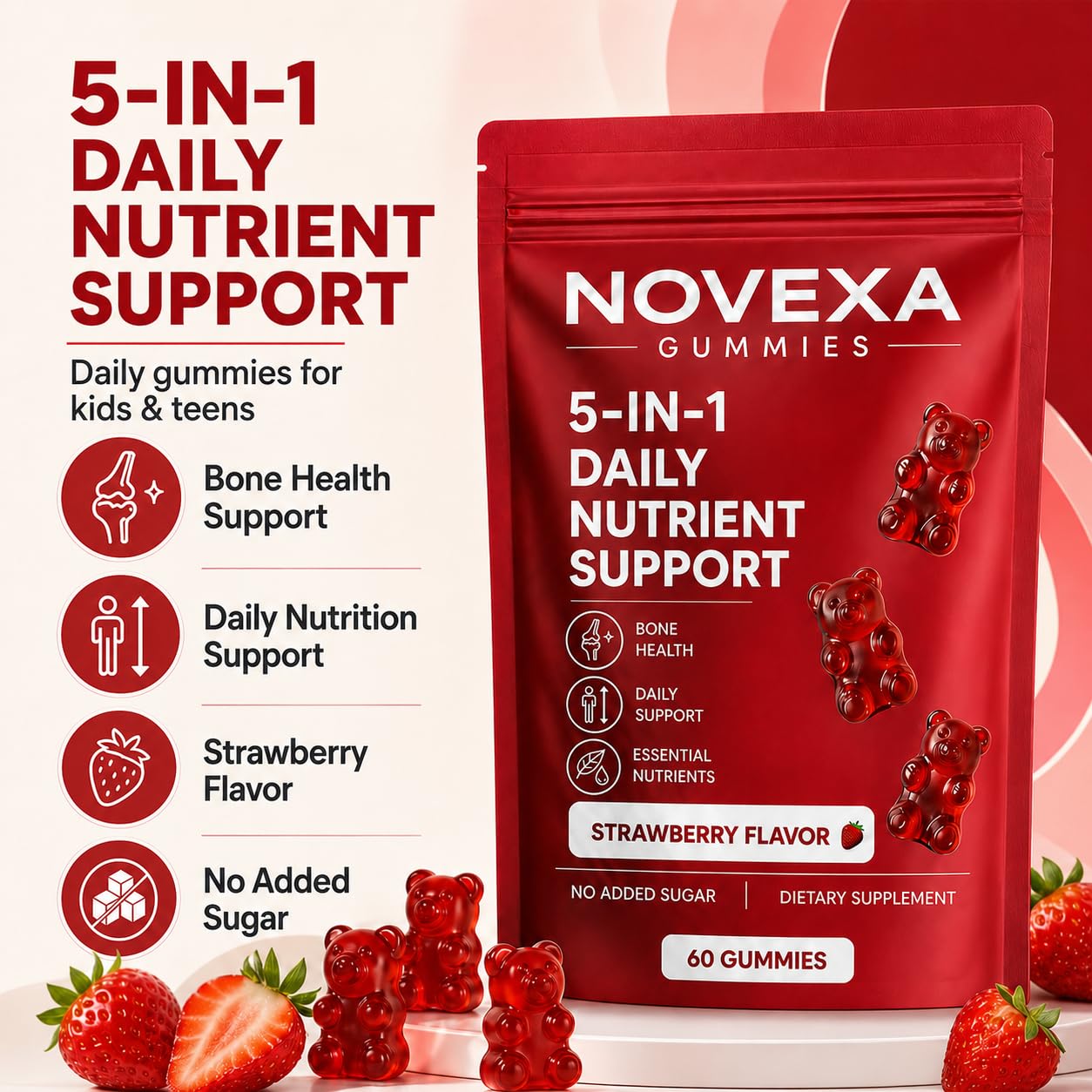 MORTAINE Novexa Growth Gummies 60 Count