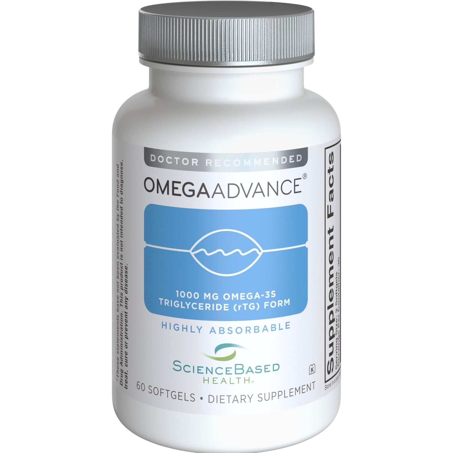 ScienceBased Health OmegaAdvance Omega-3 Fish Oil Softgels, 60 Softgels