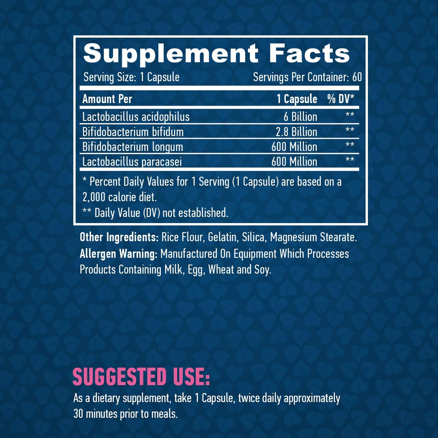 HAYA LABS 10 Billion Acidophilus & Bifidus Probiotic Complex Capsule 1