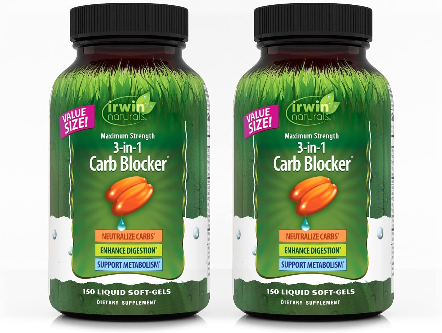 Irwin Naturals Maximum Strength 3-in-1 Carb Blocker Soft-Gels 300