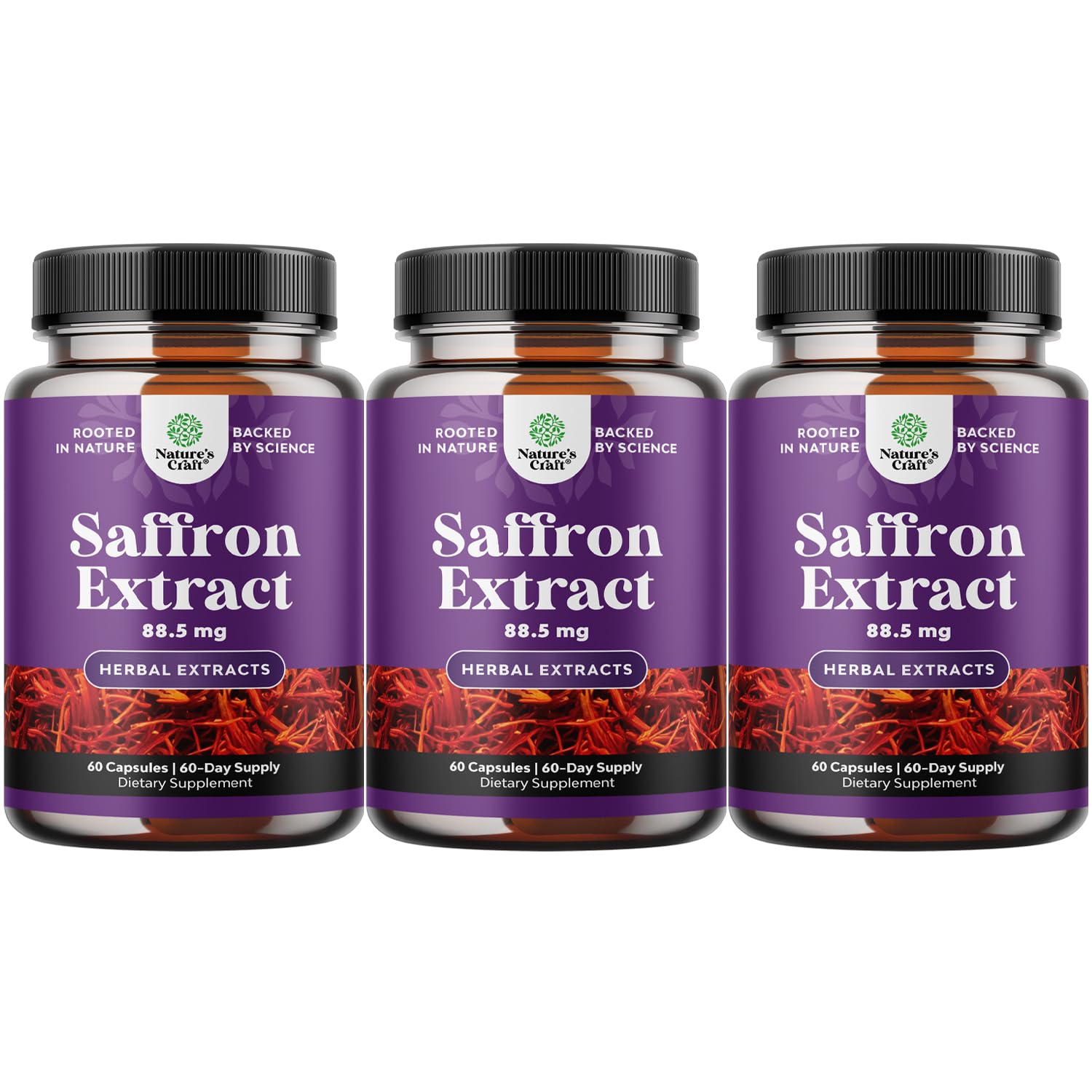 Natures Craft Saffron Extract Capsules 180 Count