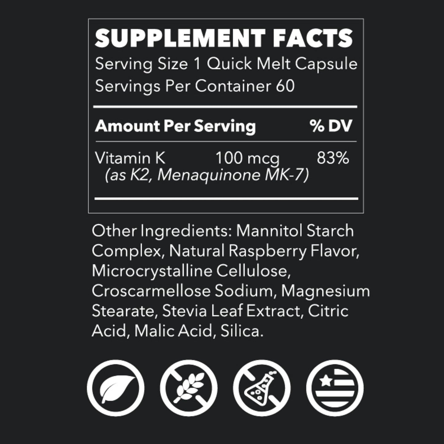 LifeSeasons MK-7 Vitamin K2 Tablets 60 Tablets