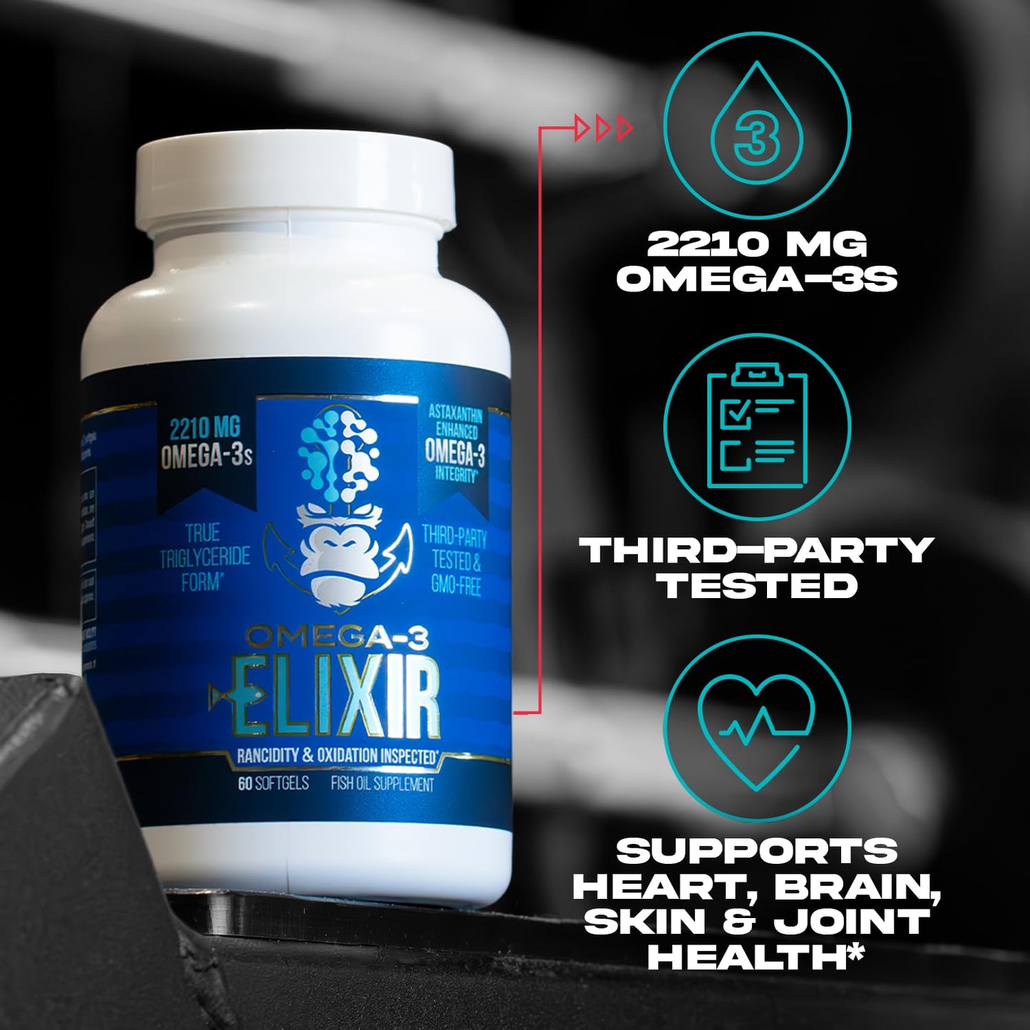 Gorilla Mind Omega-3 Elixir Capsule, 60 Capsules