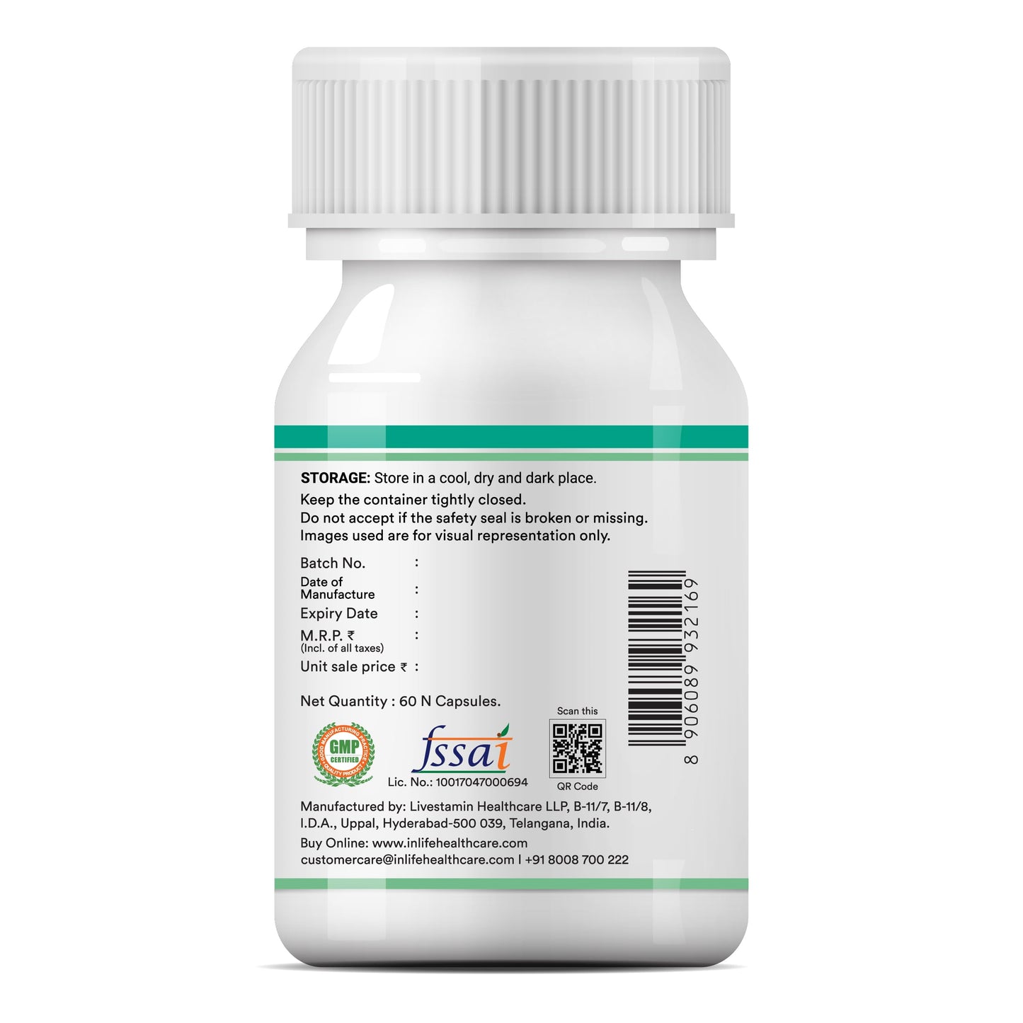 INLIFE Lung Detox for Smokers, 60 Capsules