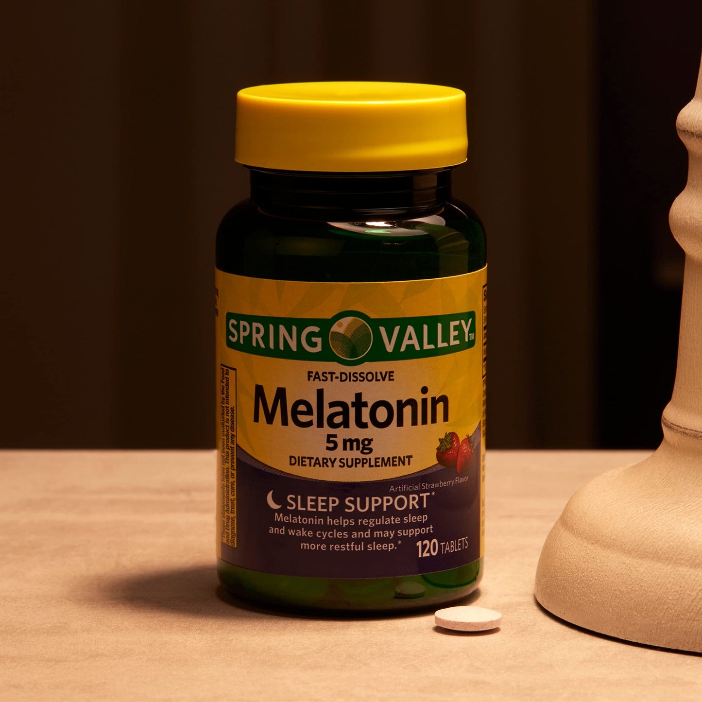 22 HOBBIES Melatonin 5mg Strawberry Flavor Dietary Supplement Fast-Dissolve Tablets, 120 Tablets