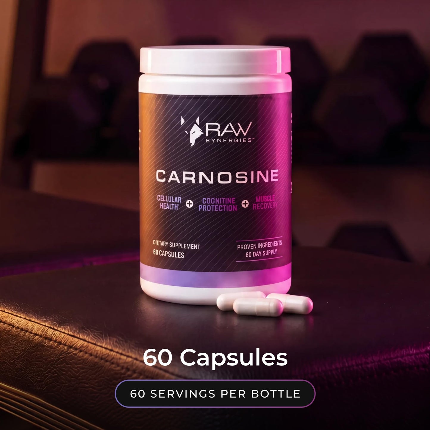 RAW Synergies Carnosine Capsules 60 Capsules