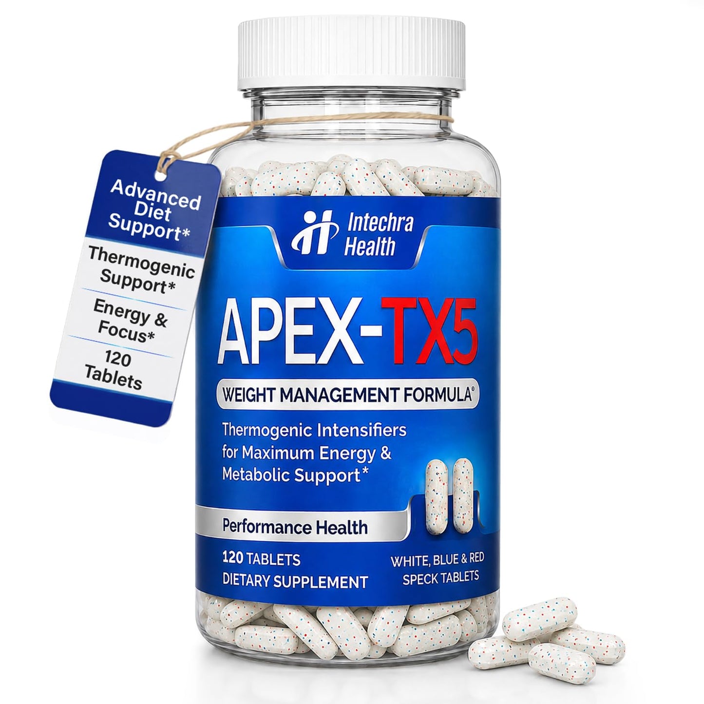 APEX-TX5 Thermogenic Diet Pills, Energy, Focus & Metabolic Support Tablets, 120 Tablets