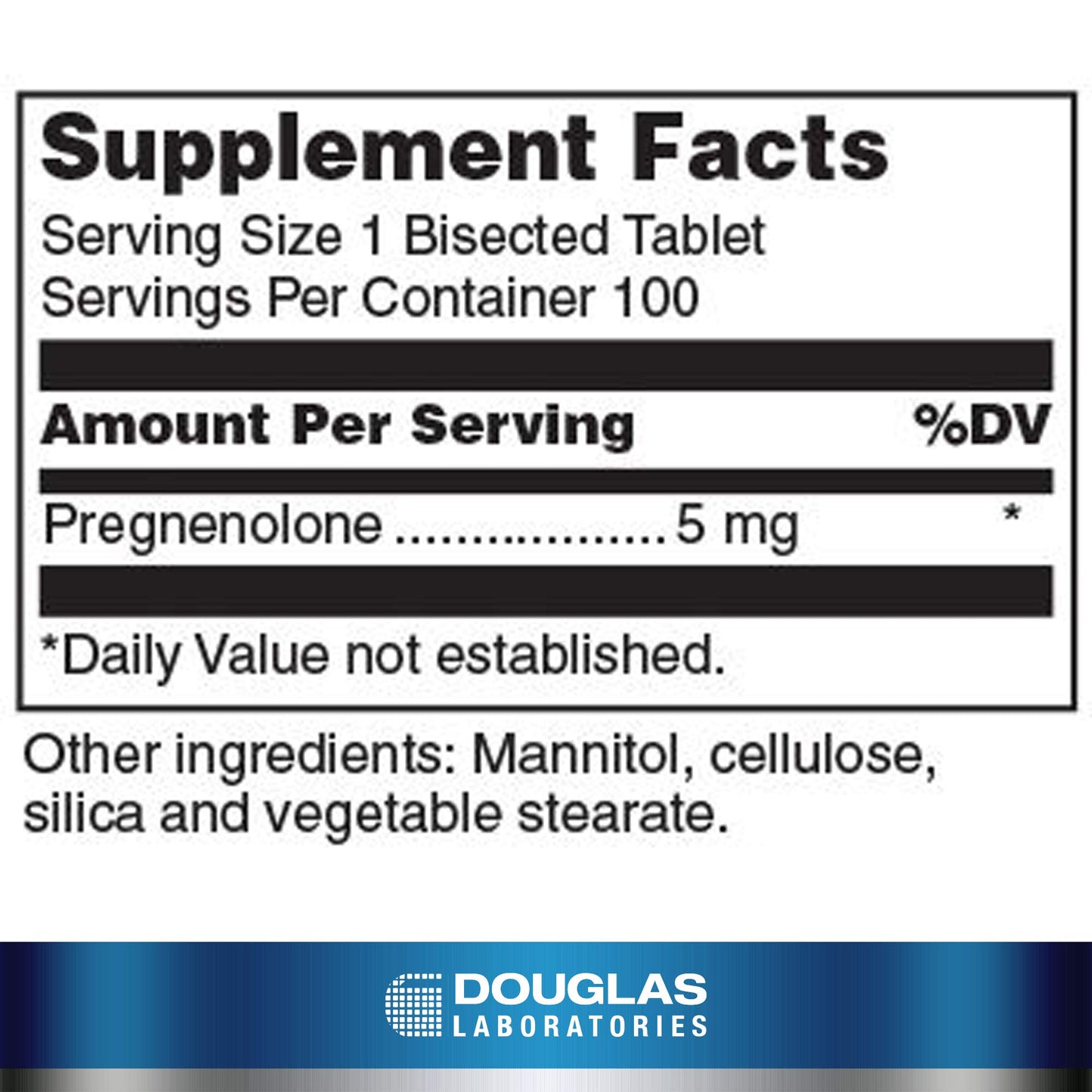 Douglas Laboratories Pregnenolone 5 mg Tablets, 100 Count