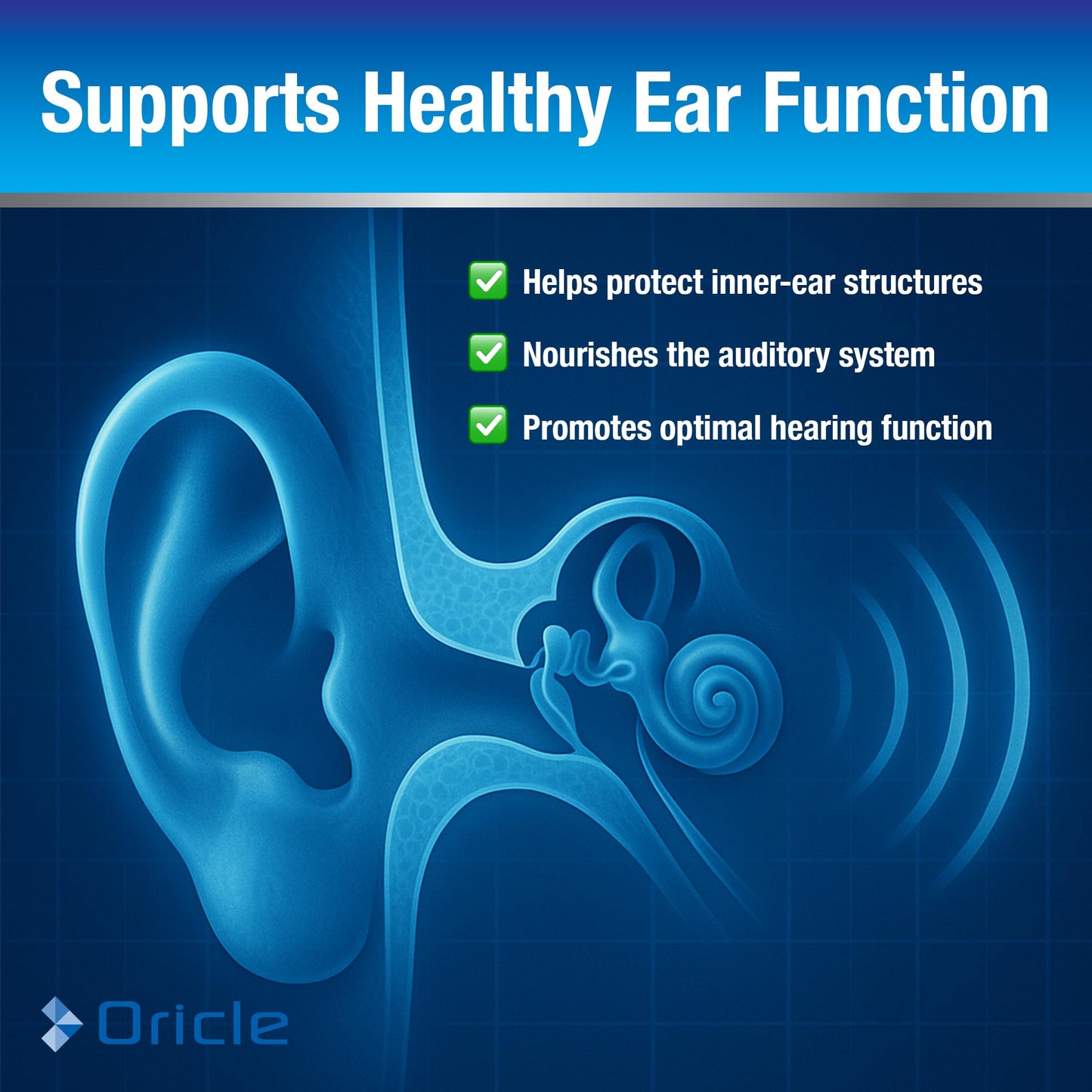Oricle Targeted Hearing Support 60 Vegan Capsules