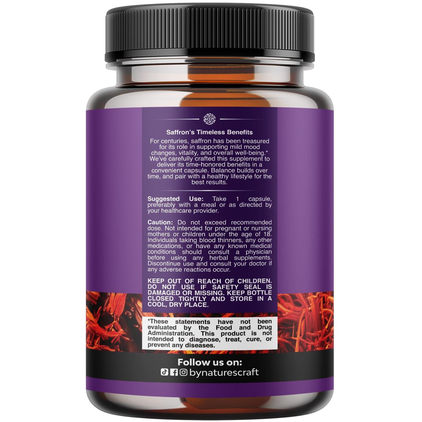 Natures Craft Saffron Extract Capsules, 60 Count