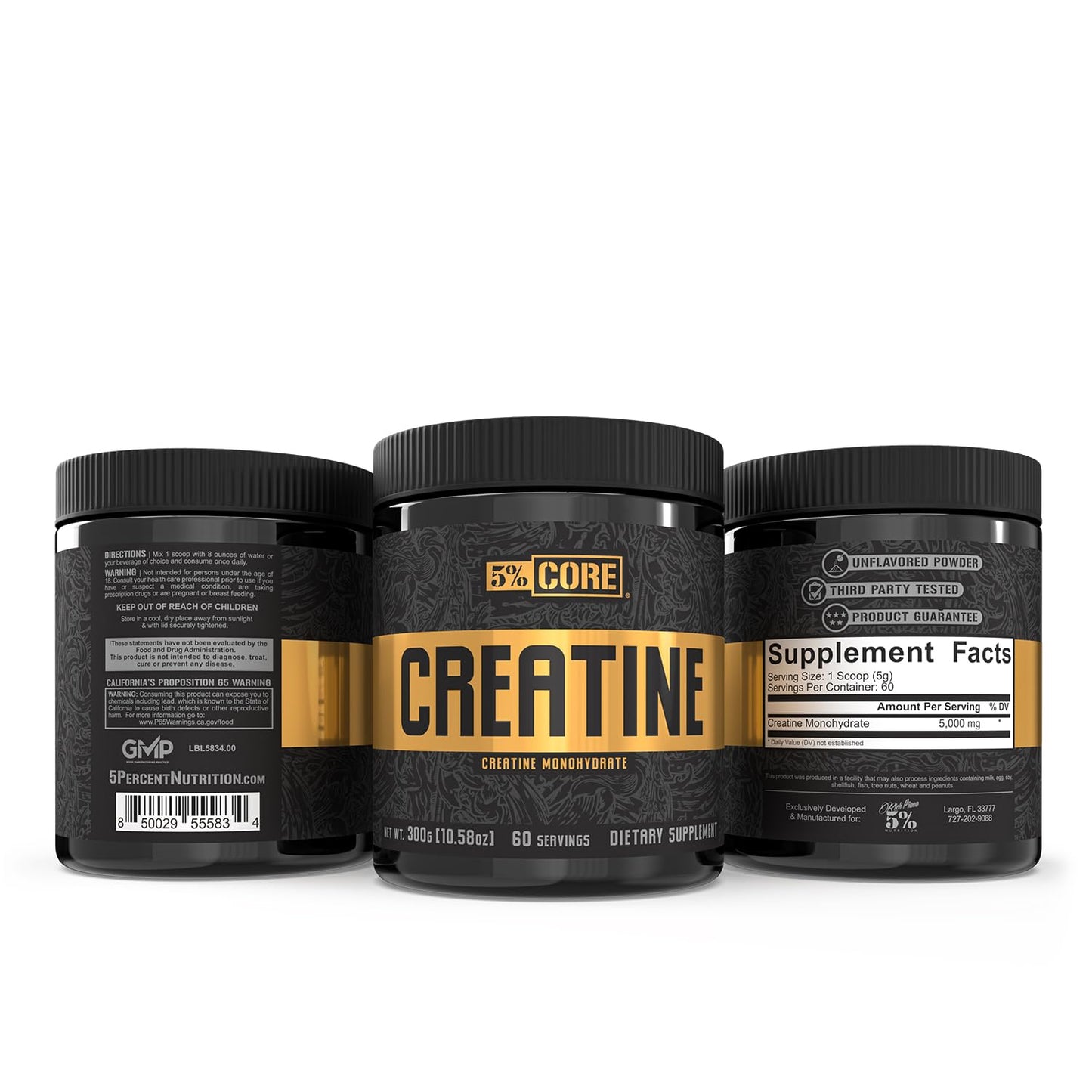 5% Nutrition Core Creatine Micronized Creatine Monohydrate Powder 10.58 Ounce