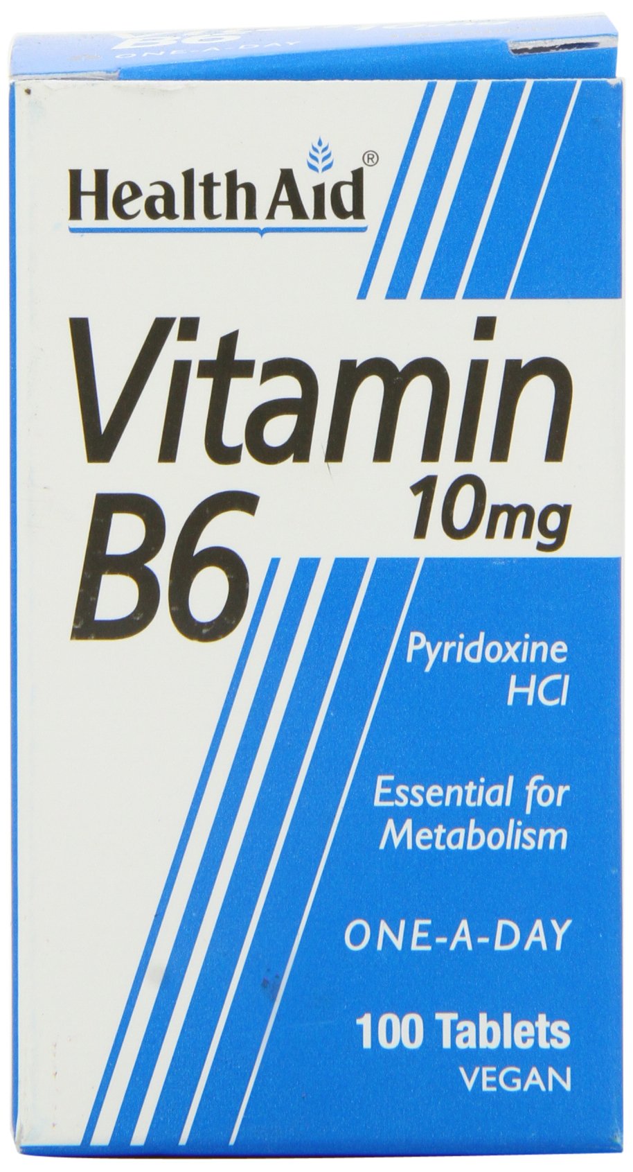 HealthAid Vitamin B6 (Pyridoxine HCl) 10mg Tablet, 100 Tablets