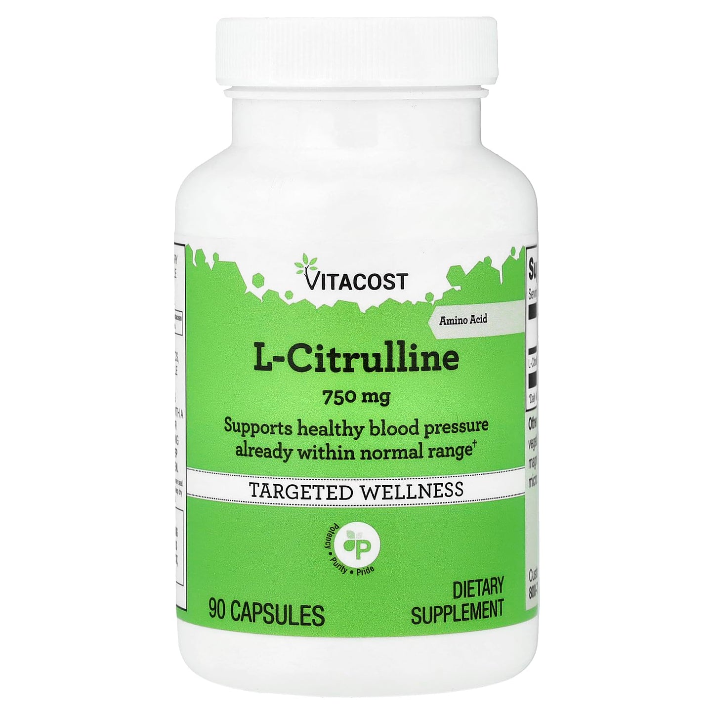NSI L-Citrulline 750 mg Capsules, 90 Count