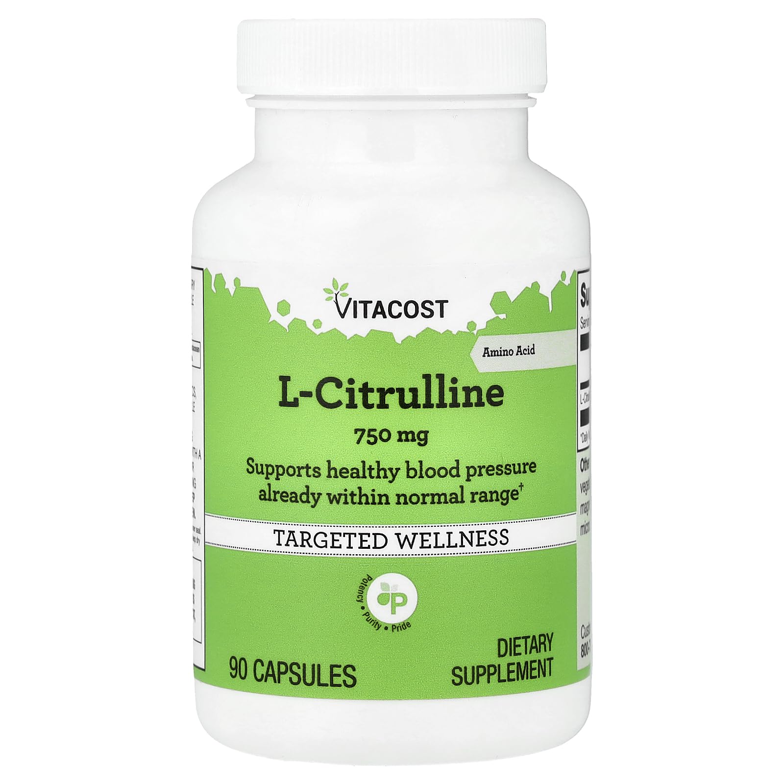 NSI L-Citrulline 750 mg Capsules, 90 Count