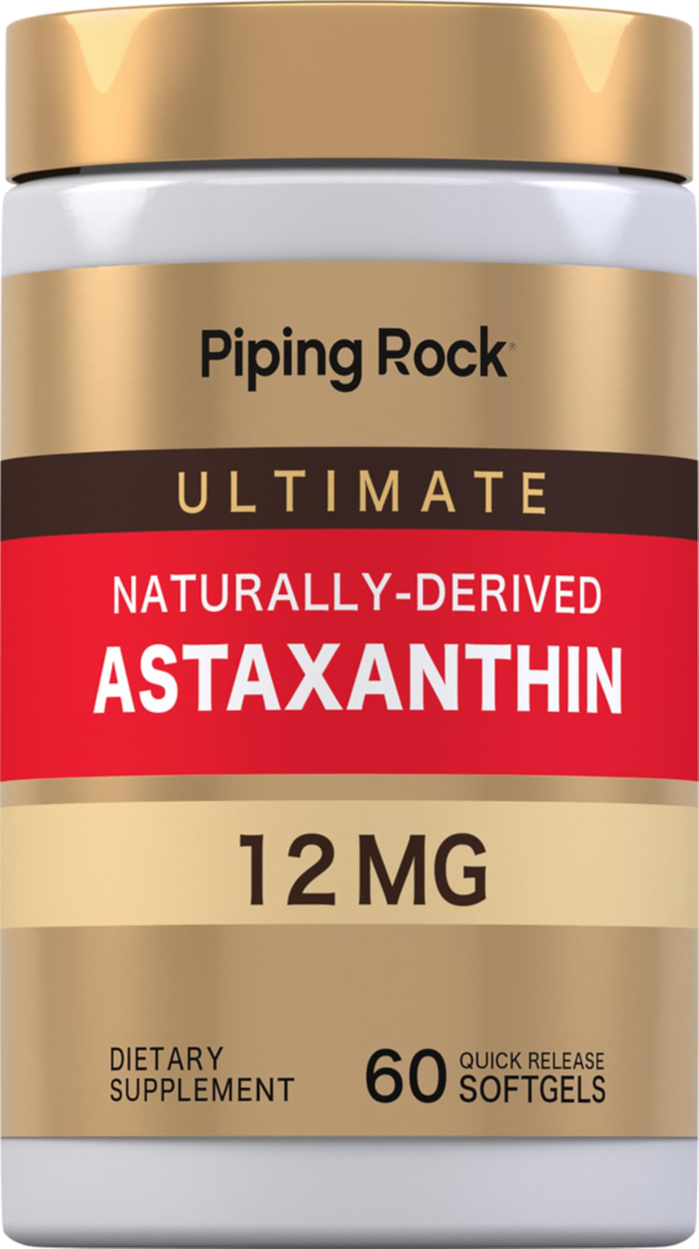 Piping Rock Astaxanthin 12mg Softgels 60 Count