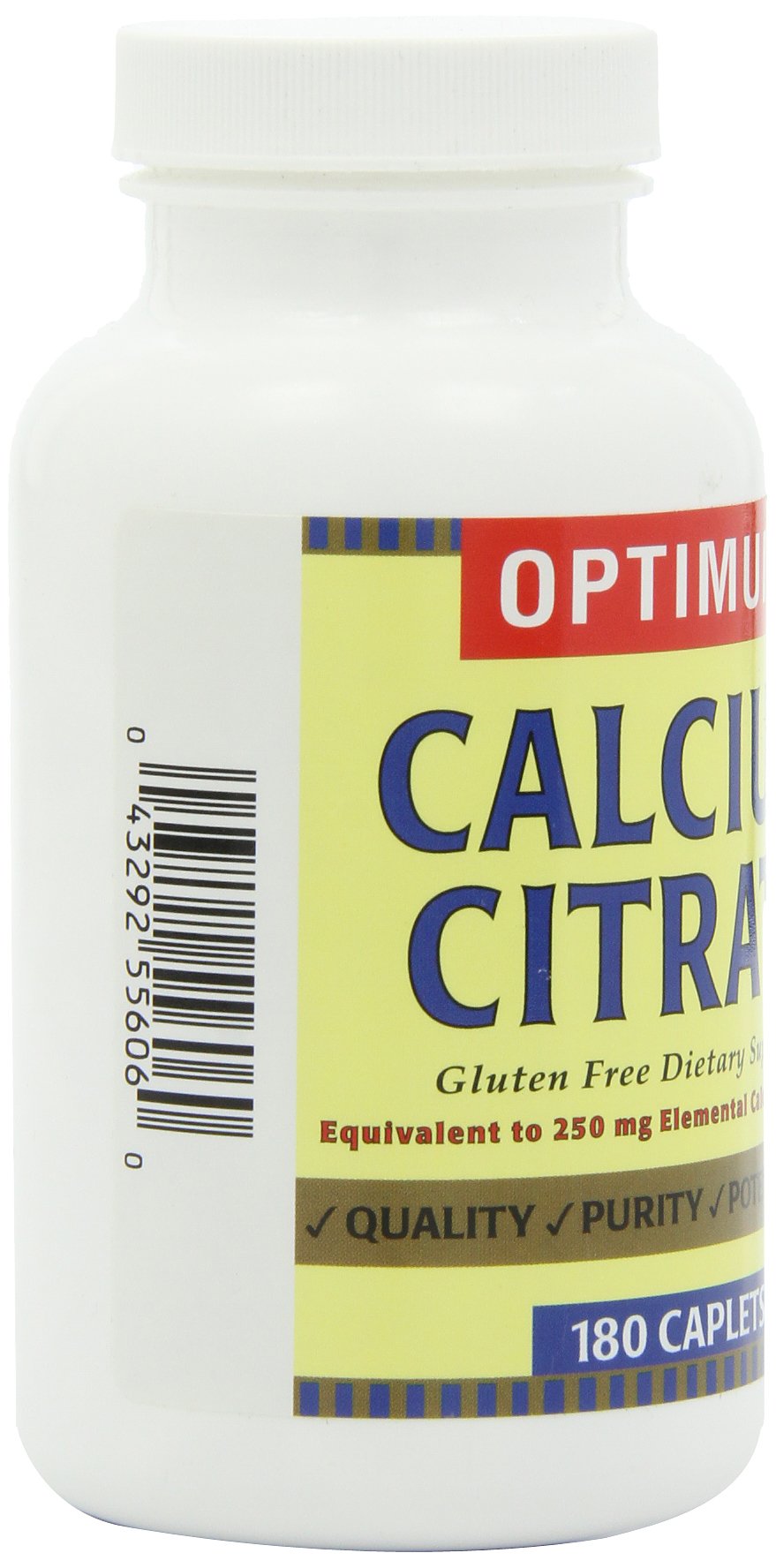 Nature's Way Optimum Calcium Citrate Caplets, 180 Count
