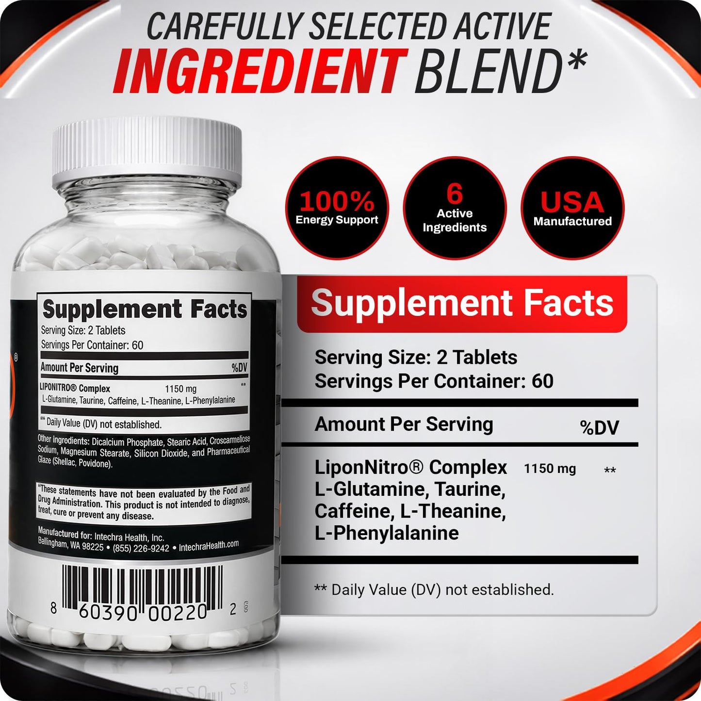 LipoNitro Thermo-Burn Diet Pills Tablets 120 Count