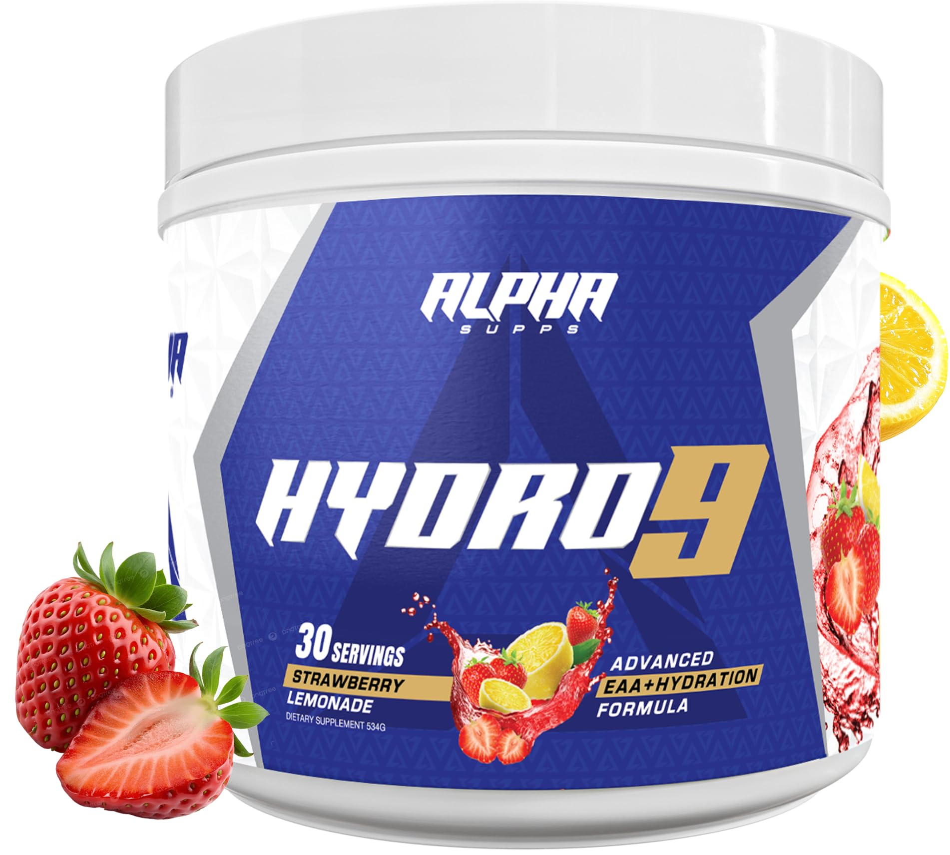Alpha Supps Hydro 9 Aminos EAA + Hydration Formula with BCAAs & Electrolytes Powder 19