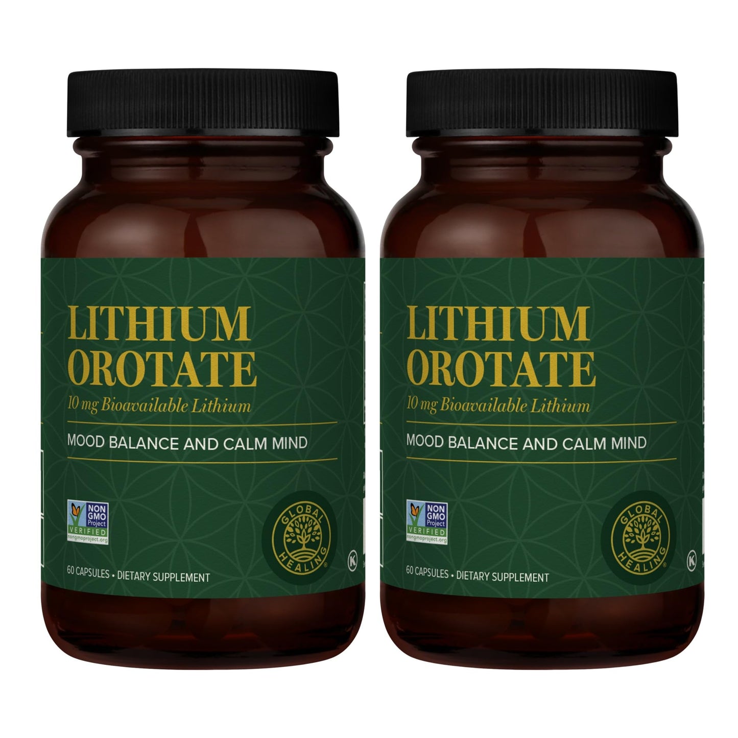 Global Healing Center Lithium Orotate 10mg Capsule, 120 Capsules