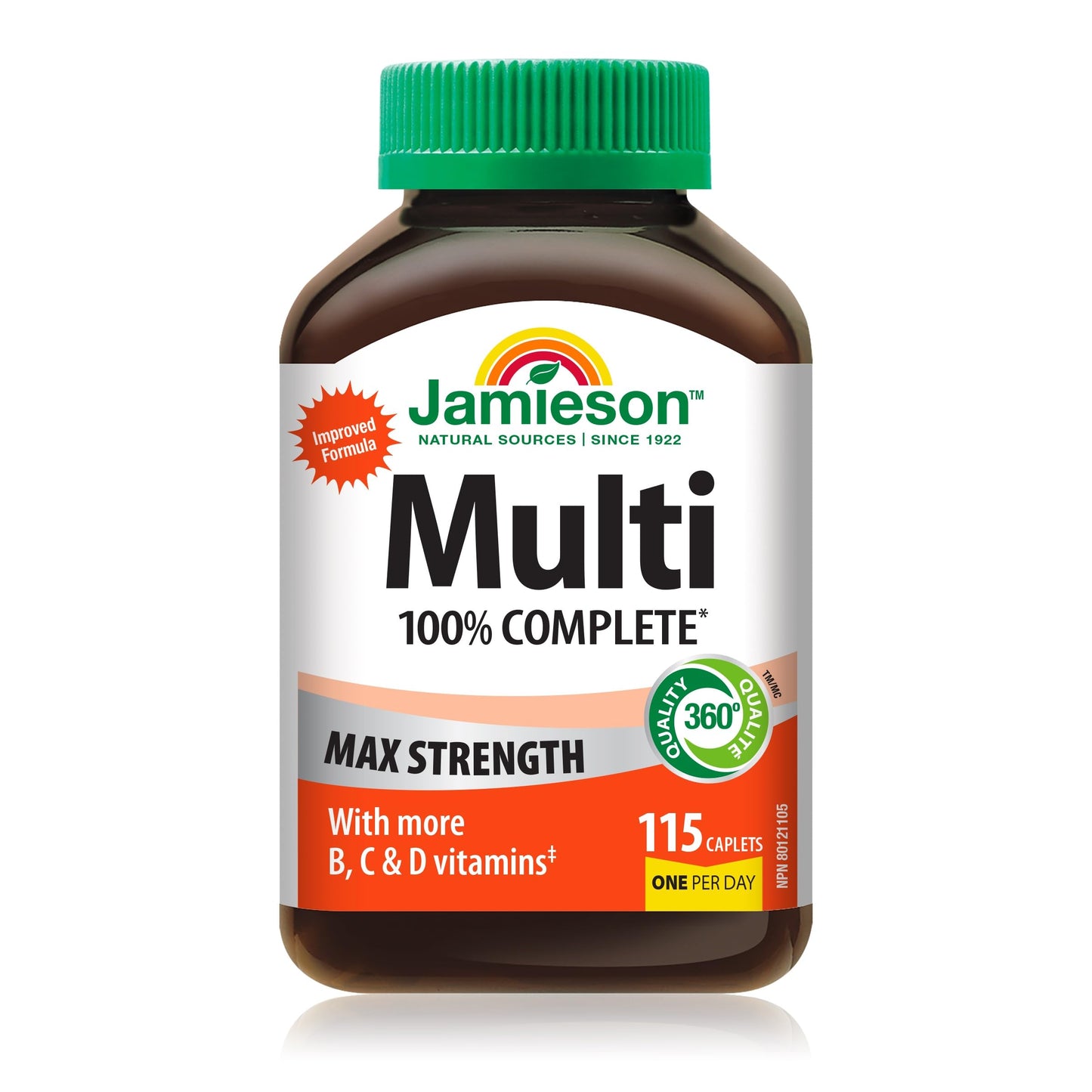 Jamieson 100% Complete Multivitamin Max Strength Formula Caplets 115
