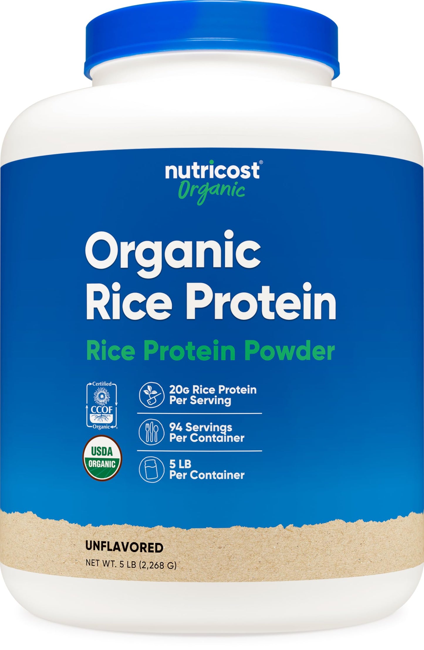 Nutricost Organic Rice Protein Powder 80 Servings