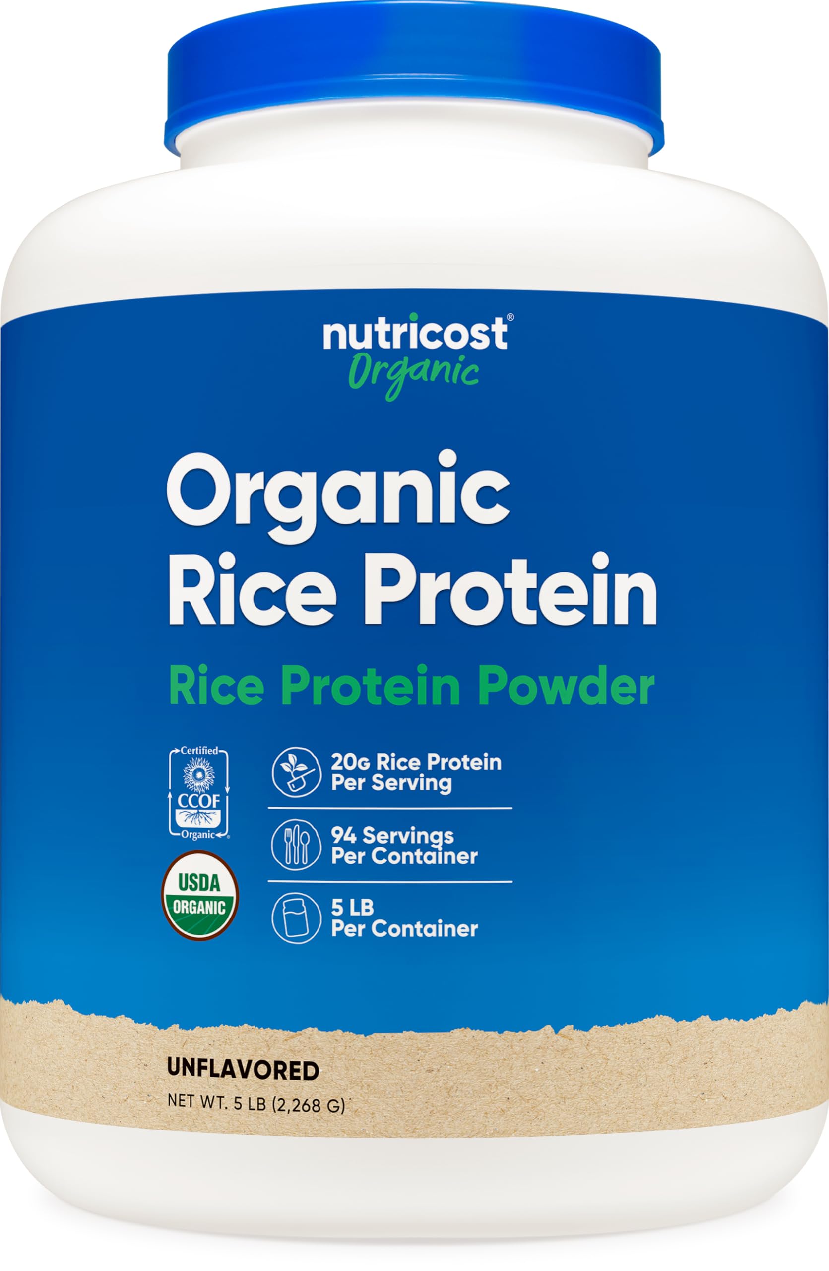 Nutricost Organic Rice Protein Powder 80 Servings