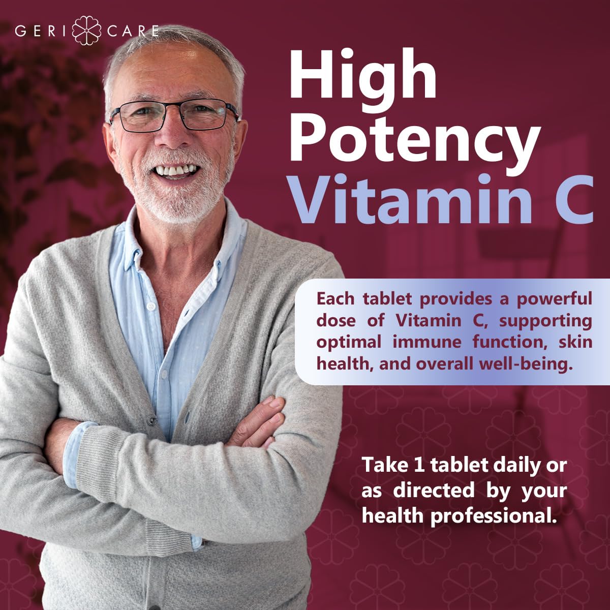 GeriCare Vitamin C 1000 mg Tablet, 100 Tablets