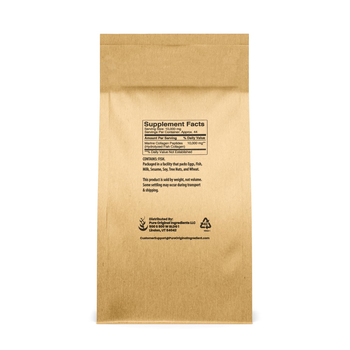 Pure Original Ingredients Marine Collagen Powder 16 oz