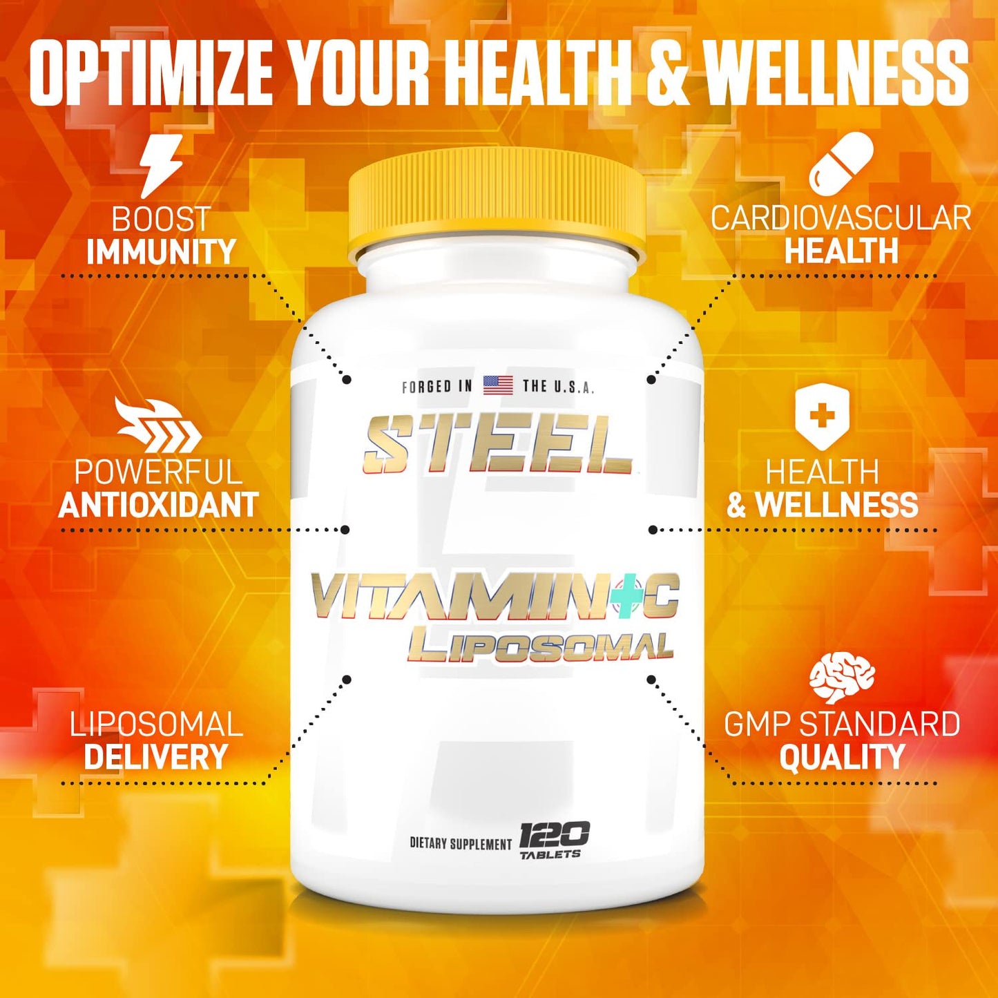 Steel Supplements Vitamin C Liposomal Tablets 120