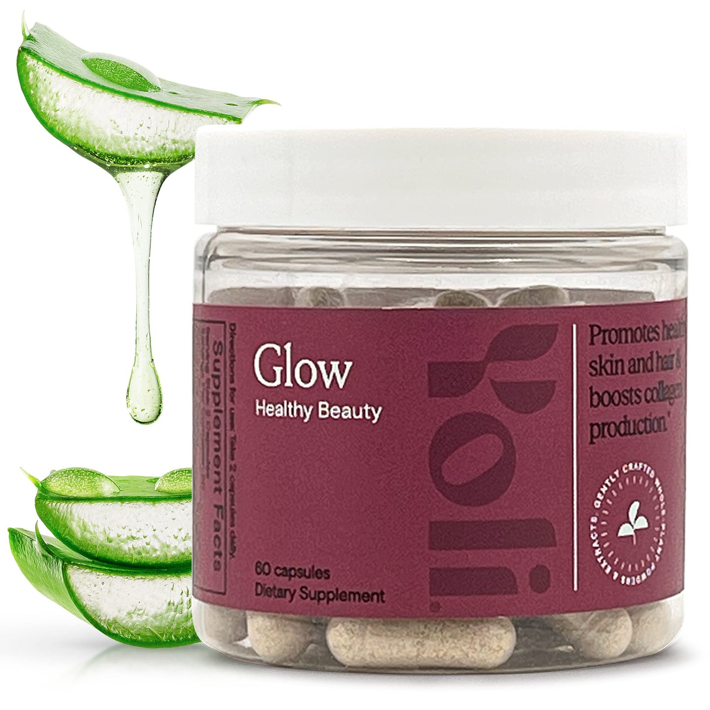 Yoli Glow Biotin and Collagen Daily Multivitamin Hair Skin Nails Capsule, 60 Count