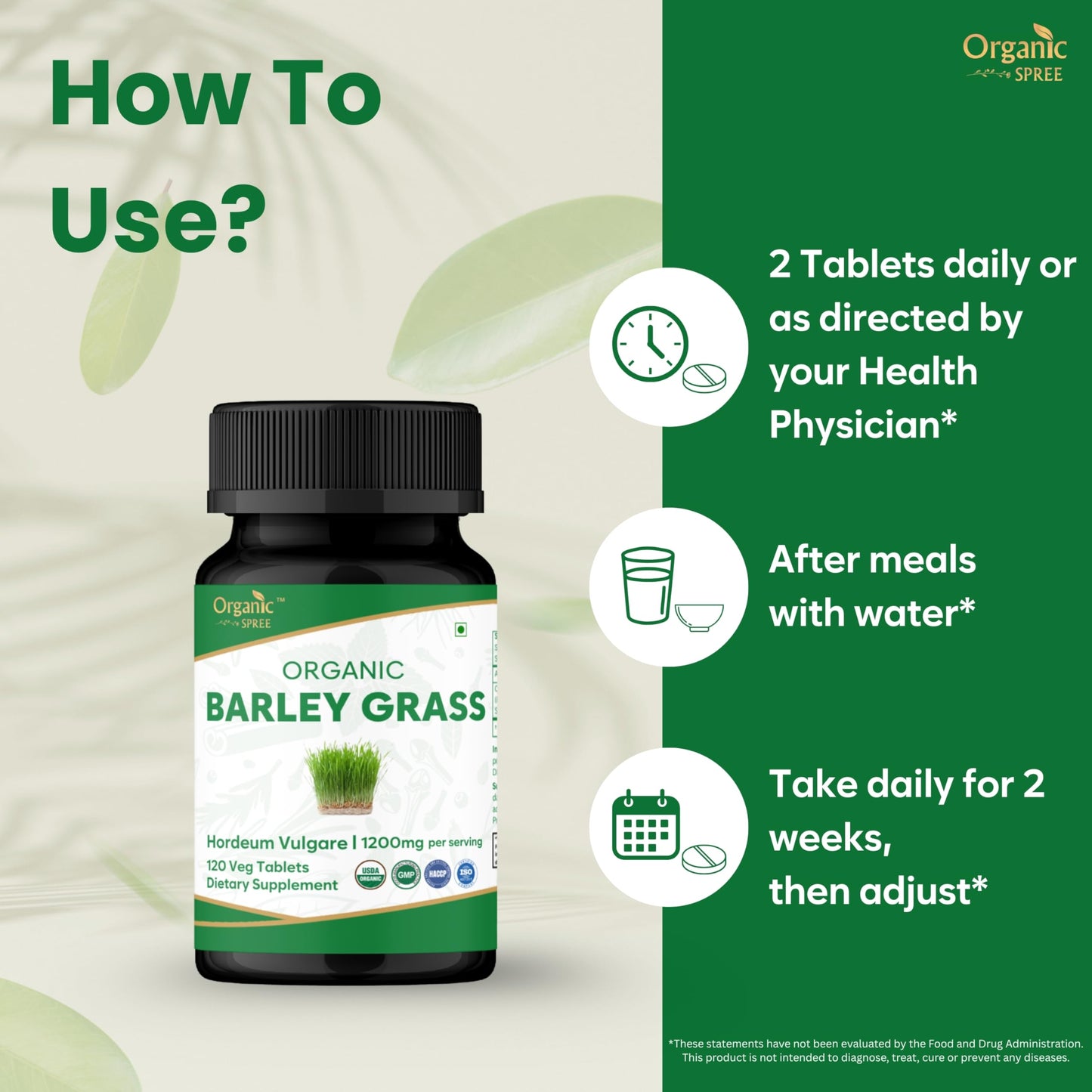 ORGANIC SPREE Barley Grass Tablets 360