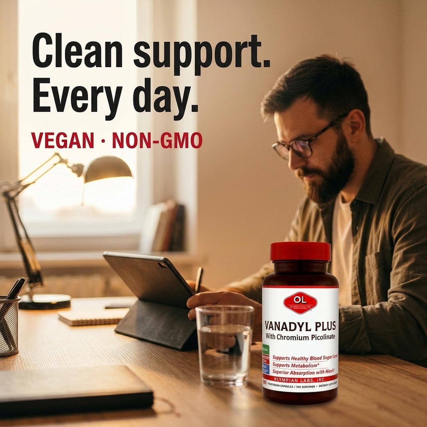 Olympian Labs Vanadyl Plus Formulated with Chromium Picolinate and Niacin Capsules, 100 Capsules