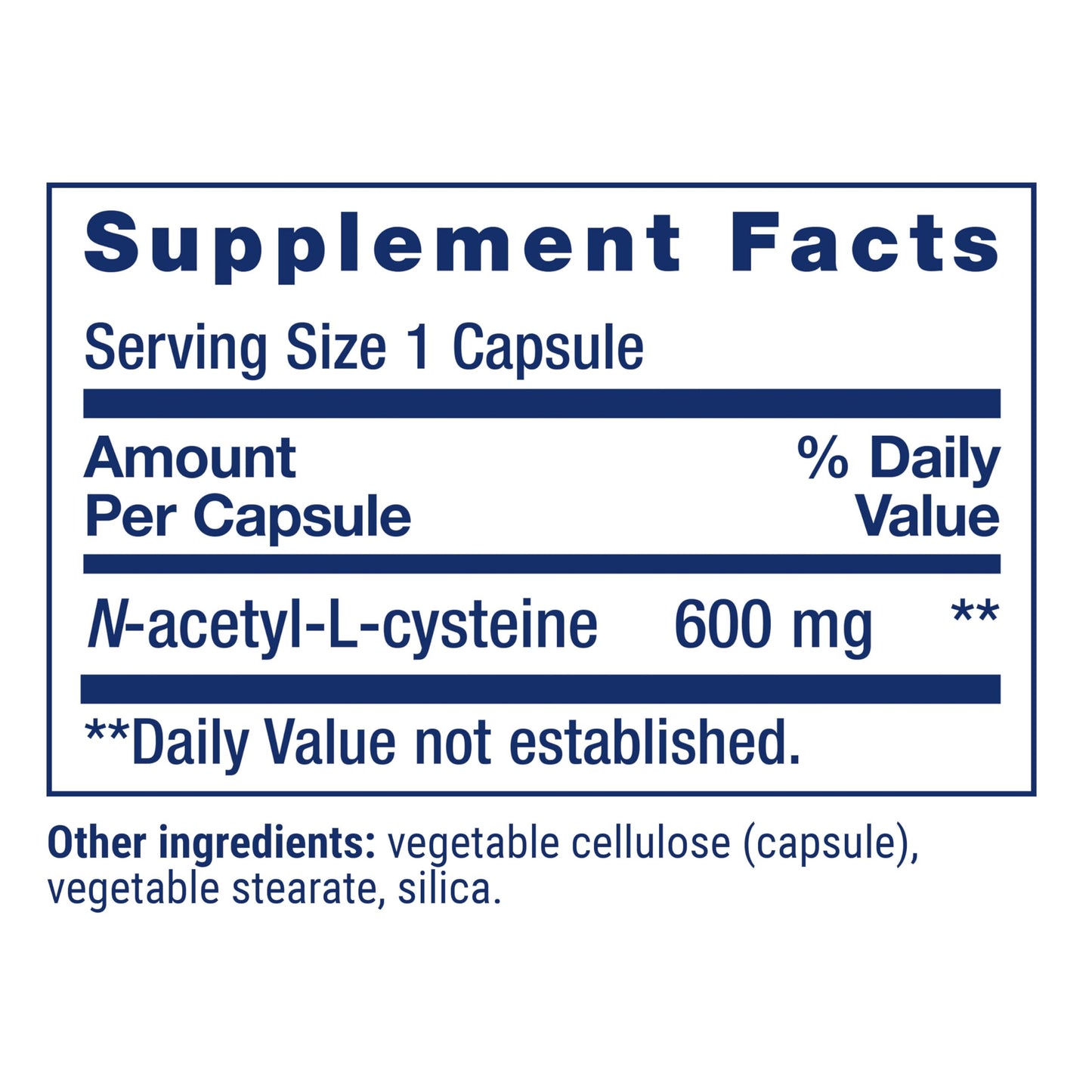 Life Extension N-Acetyl-L-Cysteine (NAC) 600 mg Capsule, 60 Capsules