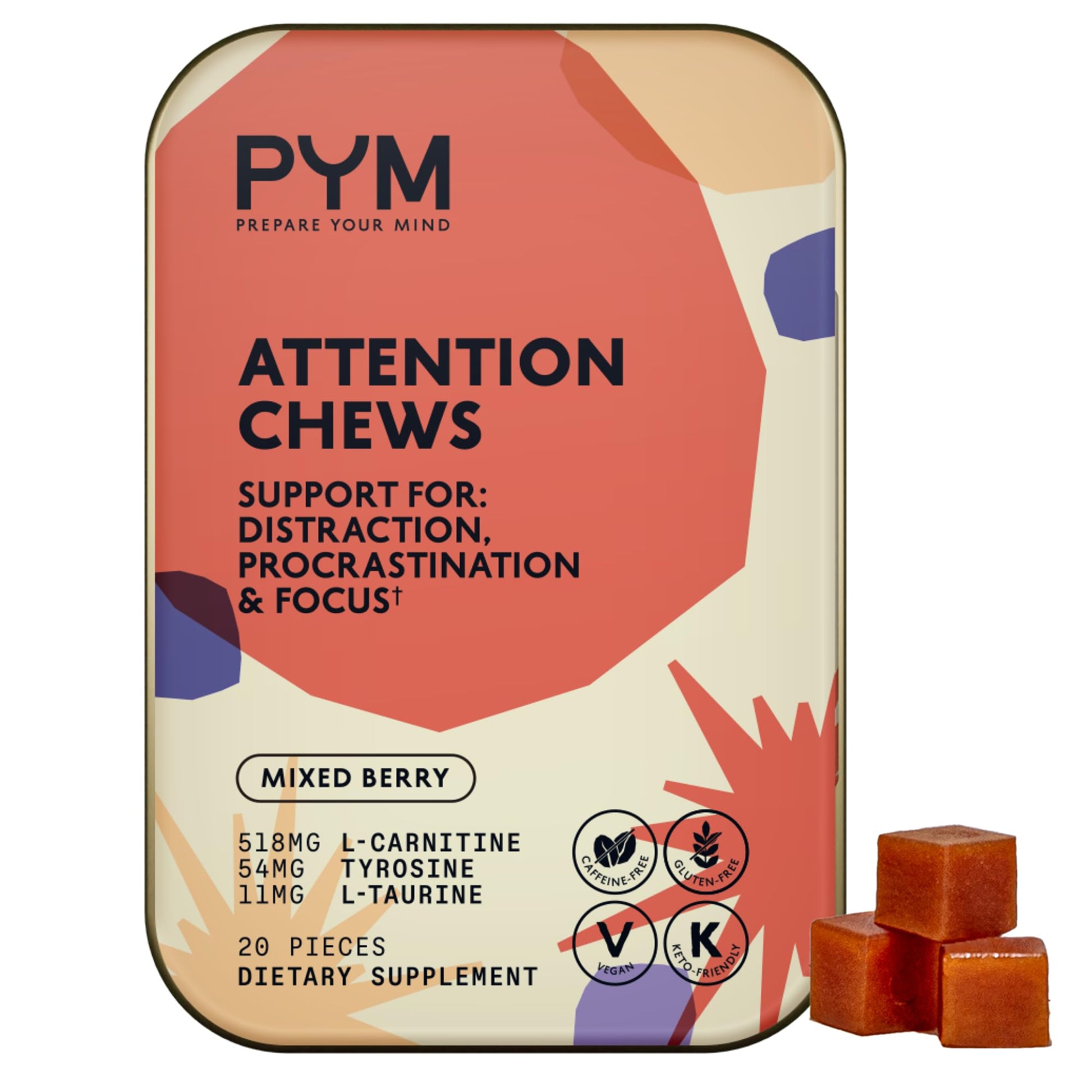 PYM Health Attention Chews Chewable 20 Count