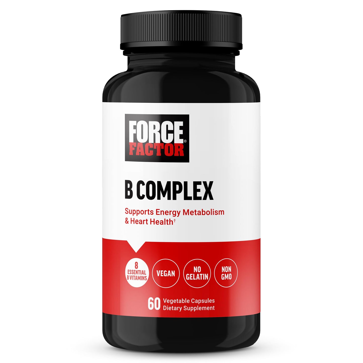 Force Factor Creatine Powder (60 Servings) and Vitamin B Complex Capsules (60 Count) Bundle