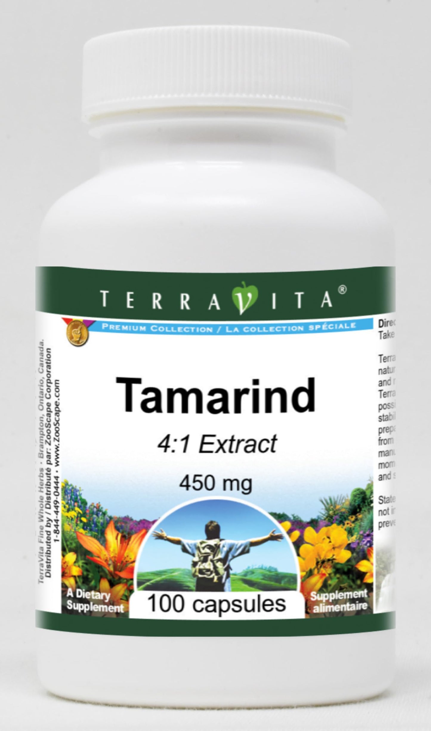 Terravita Tamarind 4:1-450 mg Capsules, 300 Capsules