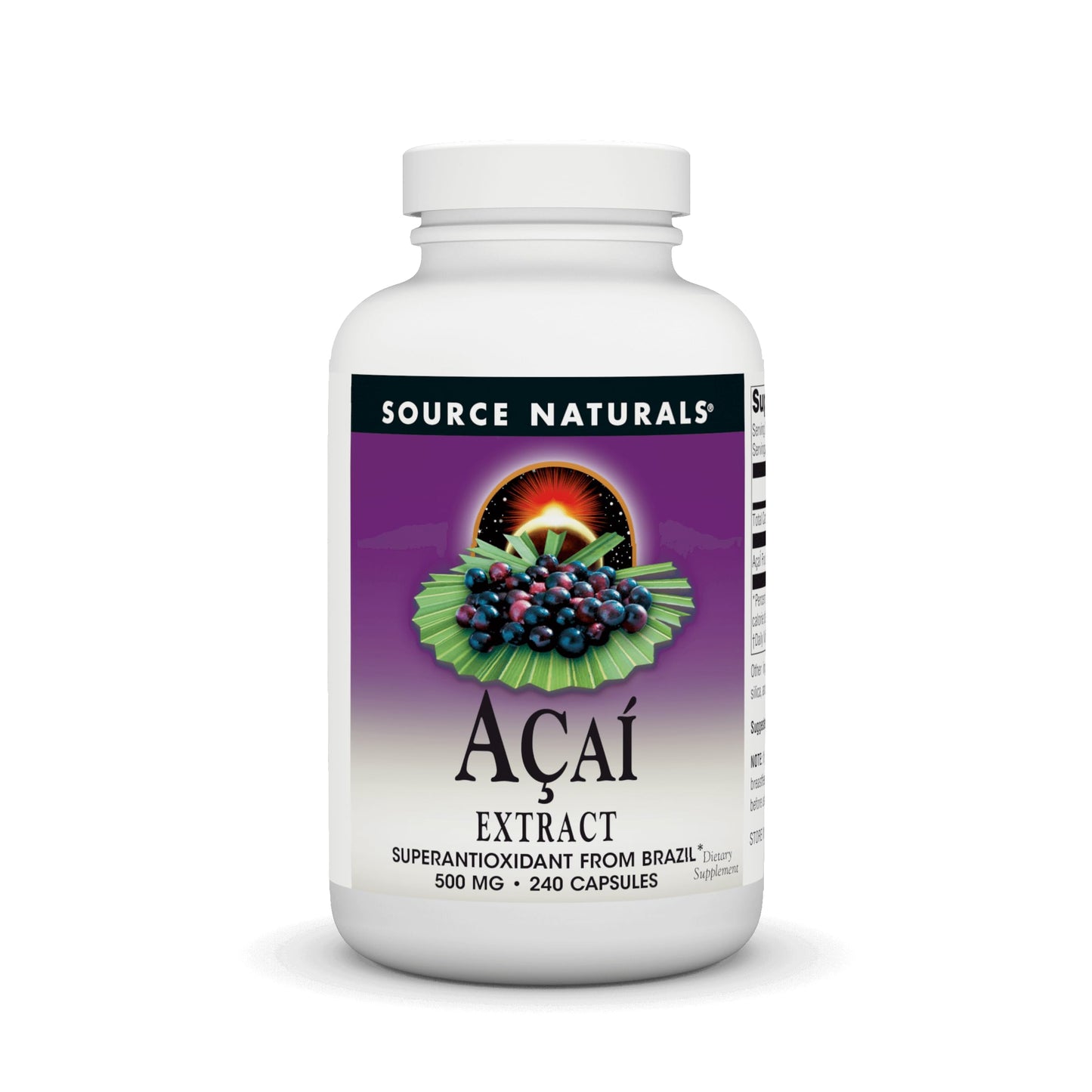 Source Naturals Acai Extract, Superantioxidant from Brazil 240 Vegetarian Capsules