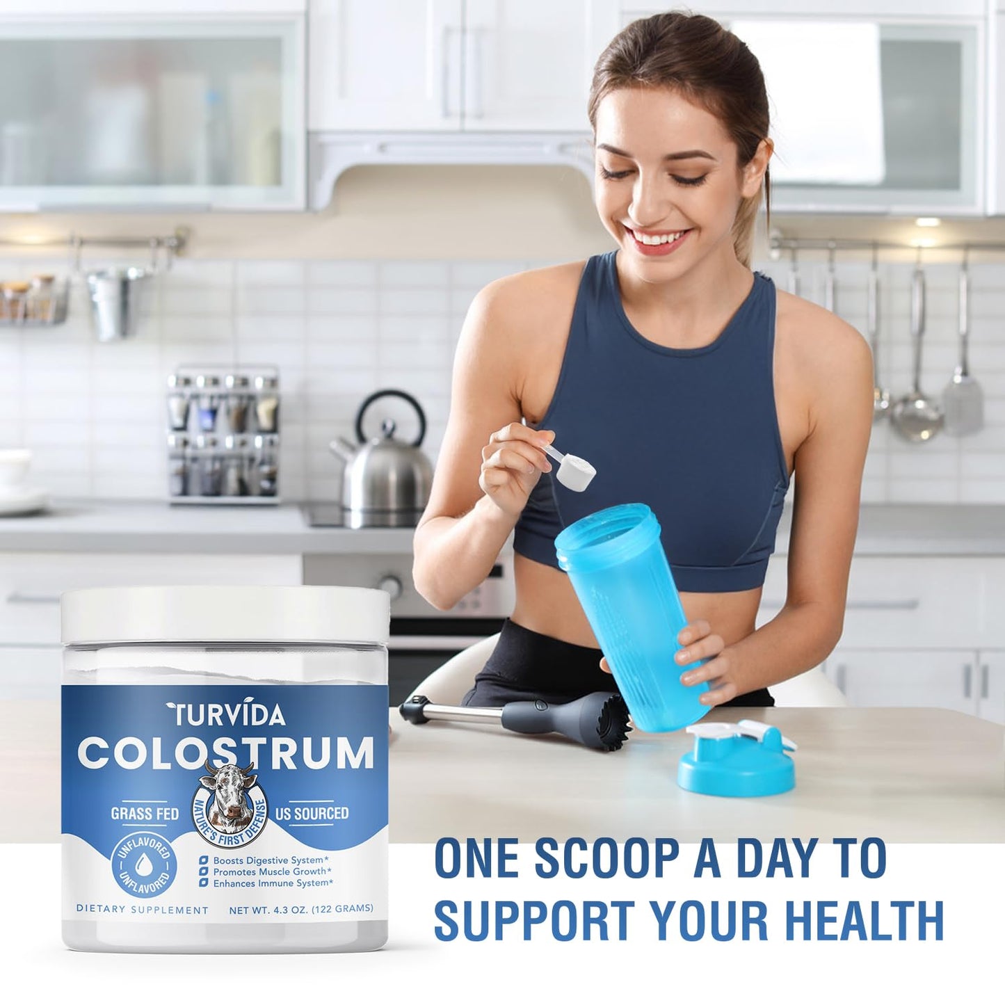 Generic Turvida Bovine Colostrum 25% IgG Powder, 4.3 Ounce
